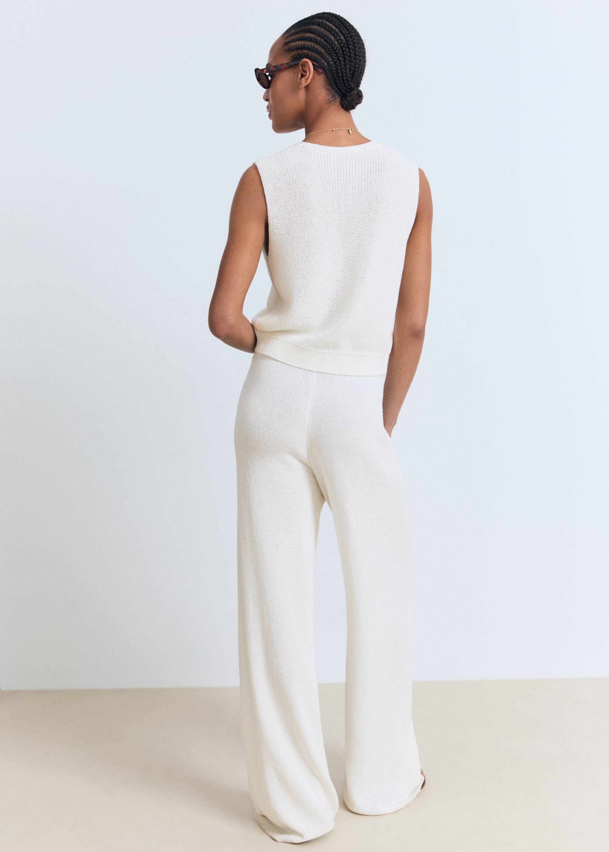 Pantalon maille ajourée - Verso de l’article