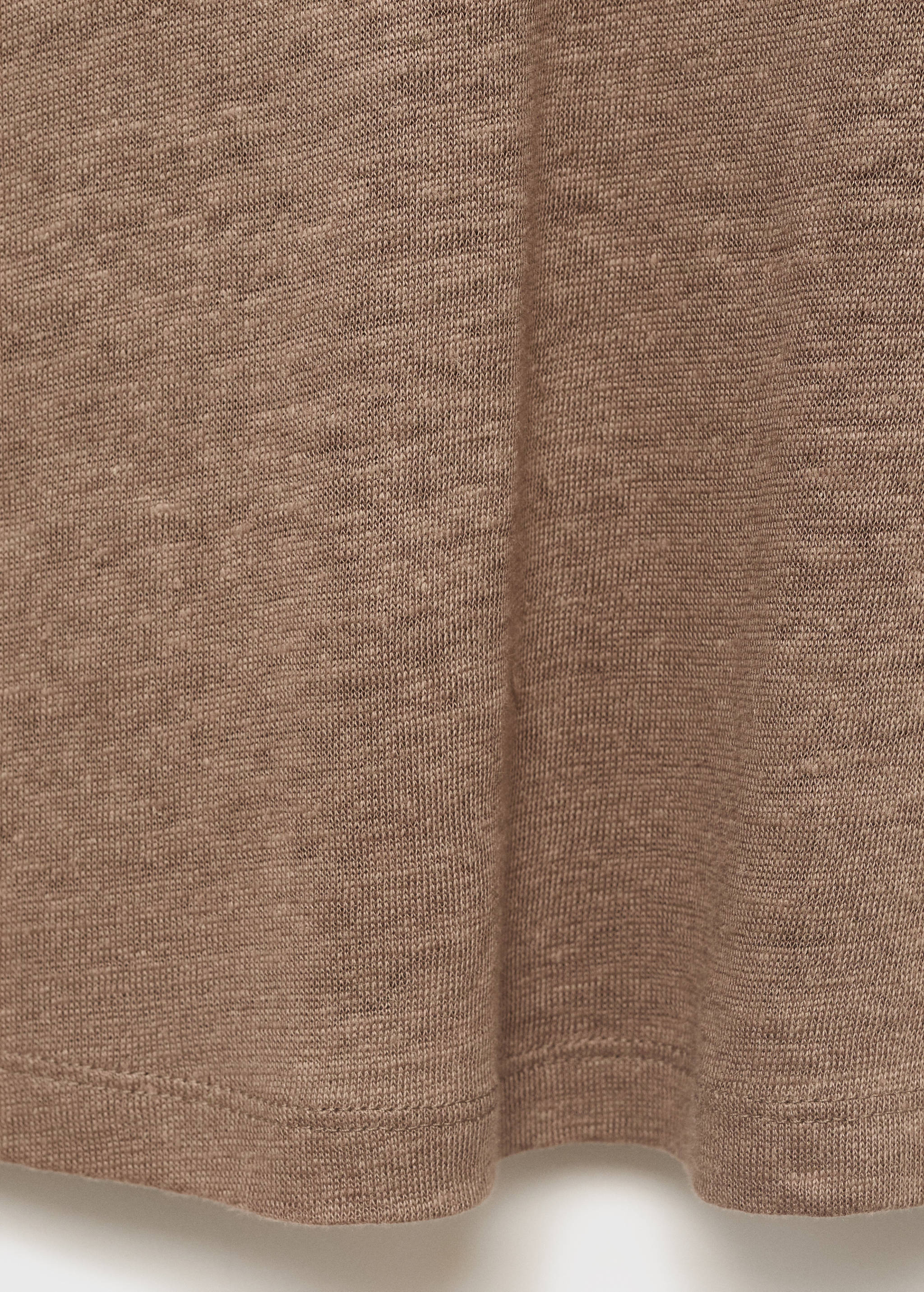 V-neck linen t-shirt - Details of the article 0