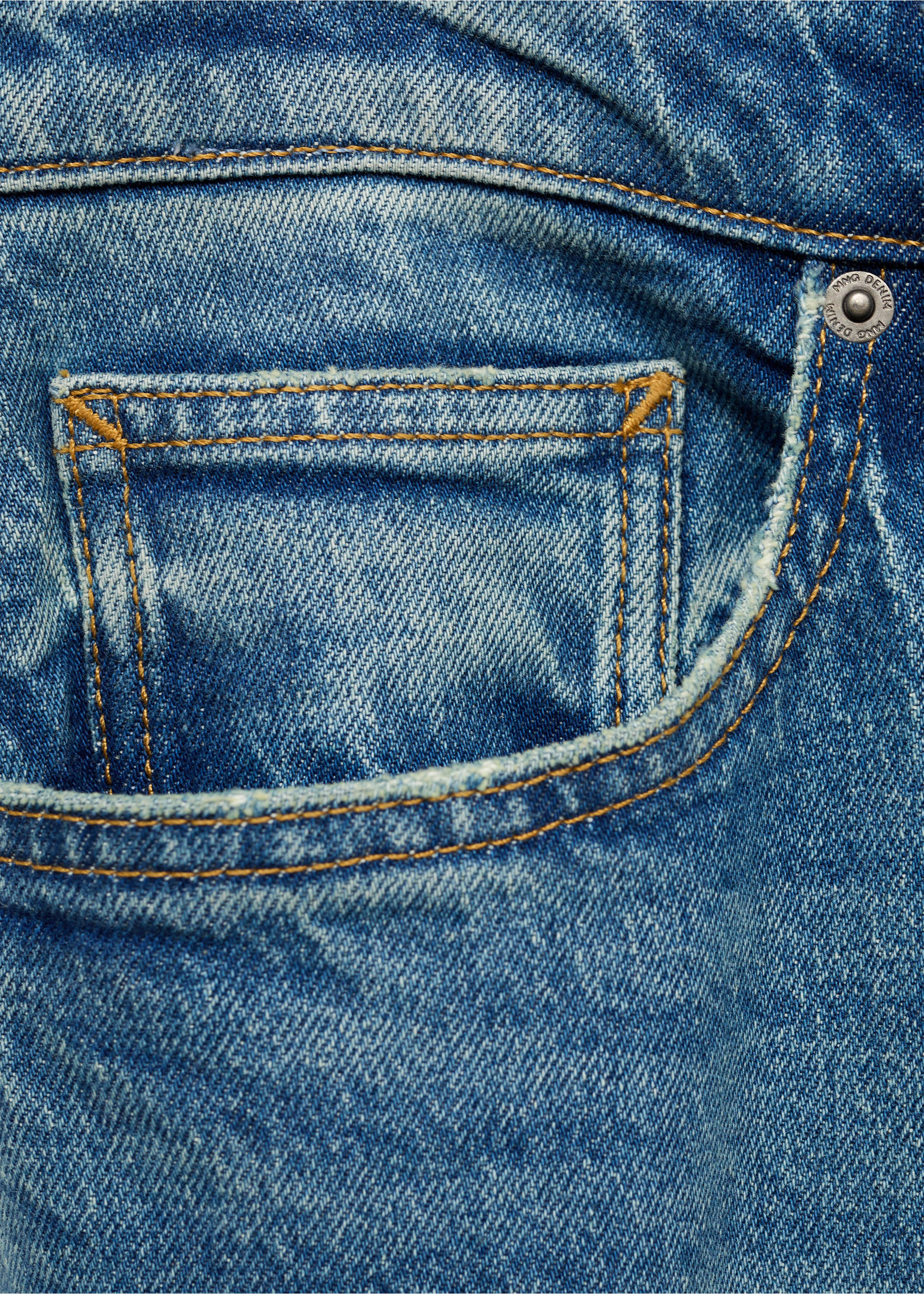 Ben Jeans im Cropped Tapered Fit - Detail des Artikels 0, Mittelblau. Ref: 17041221-00.