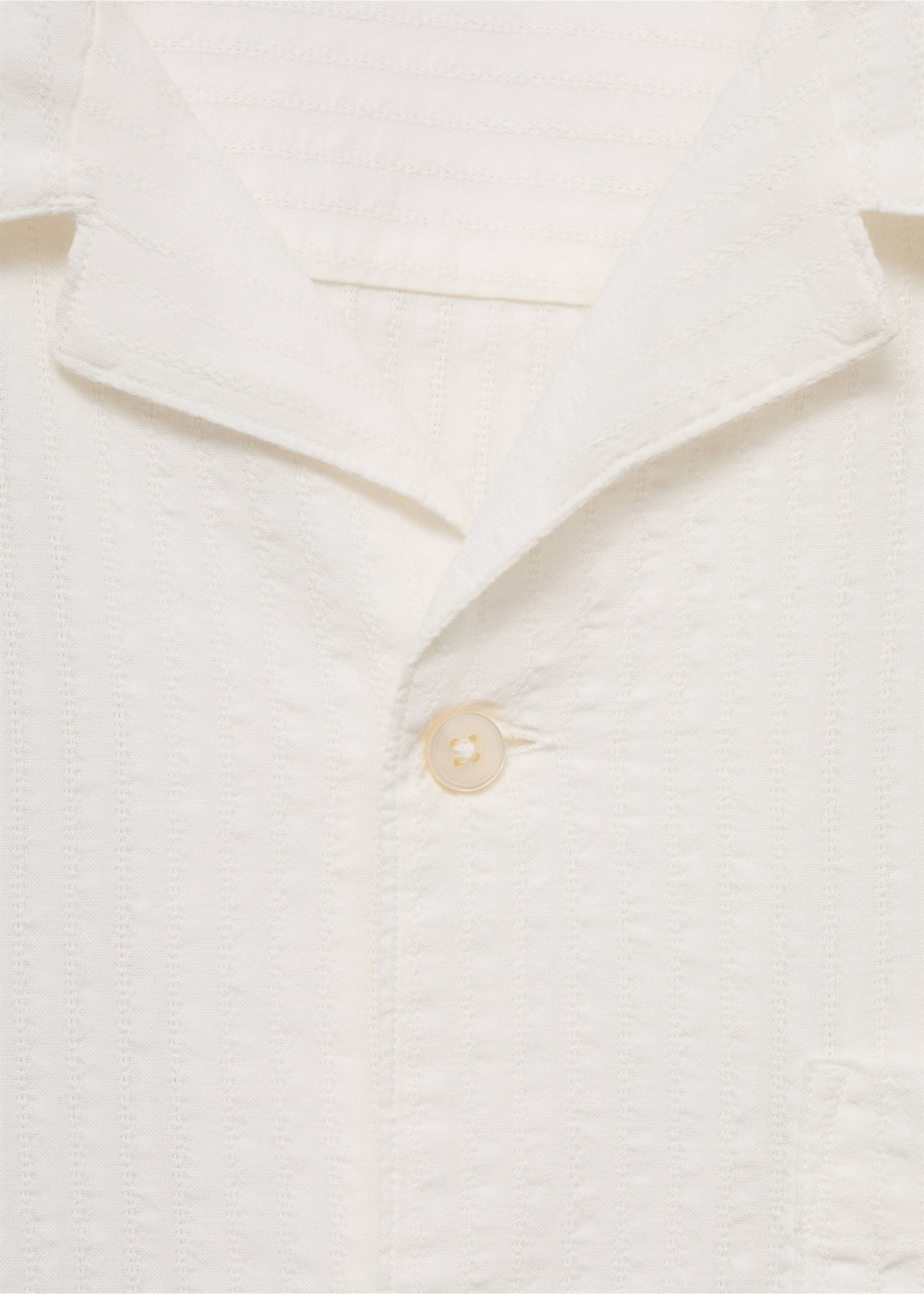 Chemise regular-fit seersucker - Détail de l'article 8, Blanc cassé. Ref: 17041228-00.