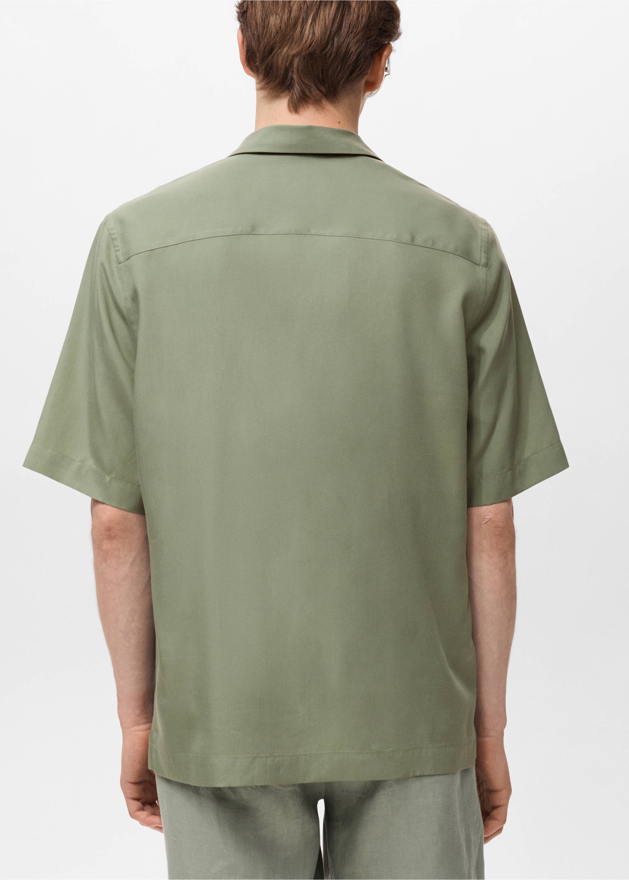 Chemise regular-fit Lyocell - Verso de l’article, Vert menthe. Ref: 17041229-00.