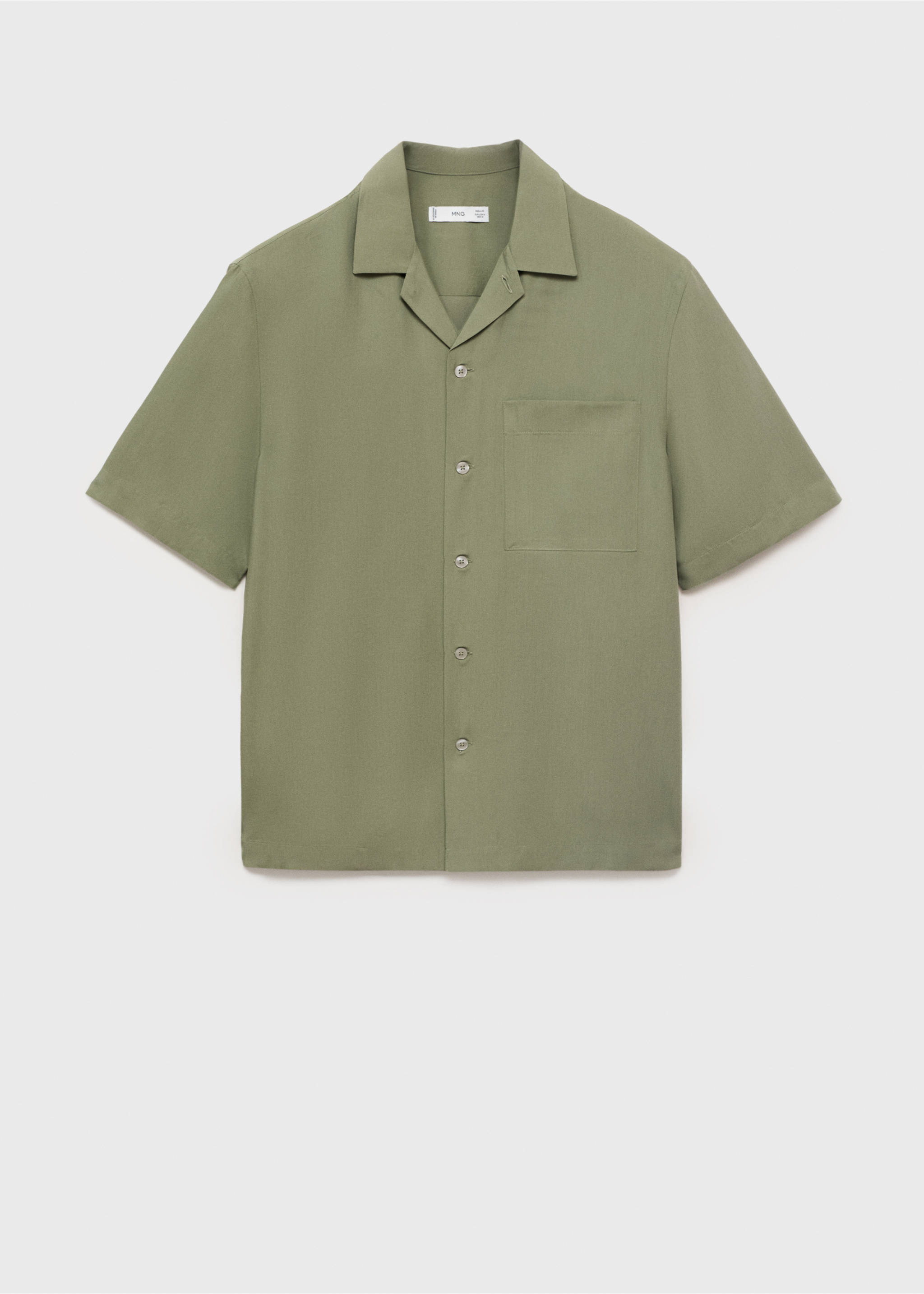Regular-fit lyocell shirt - Article without model, Mint Green. Ref: 17041229-00.