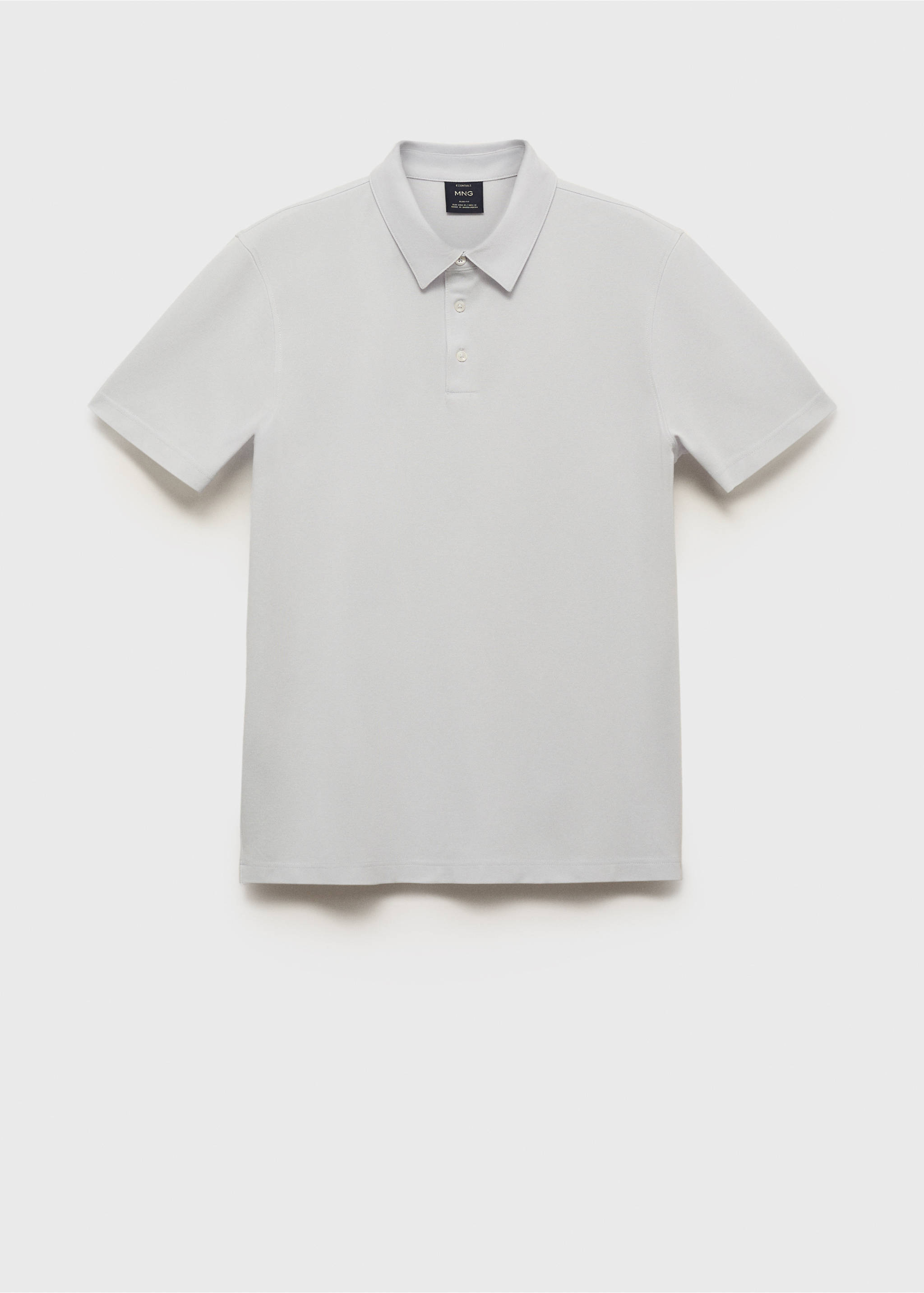 Polohemd aus Baumwollpikee - Artikel ohne Model, Elfenbeinweiß. Ref: 17041230-00.