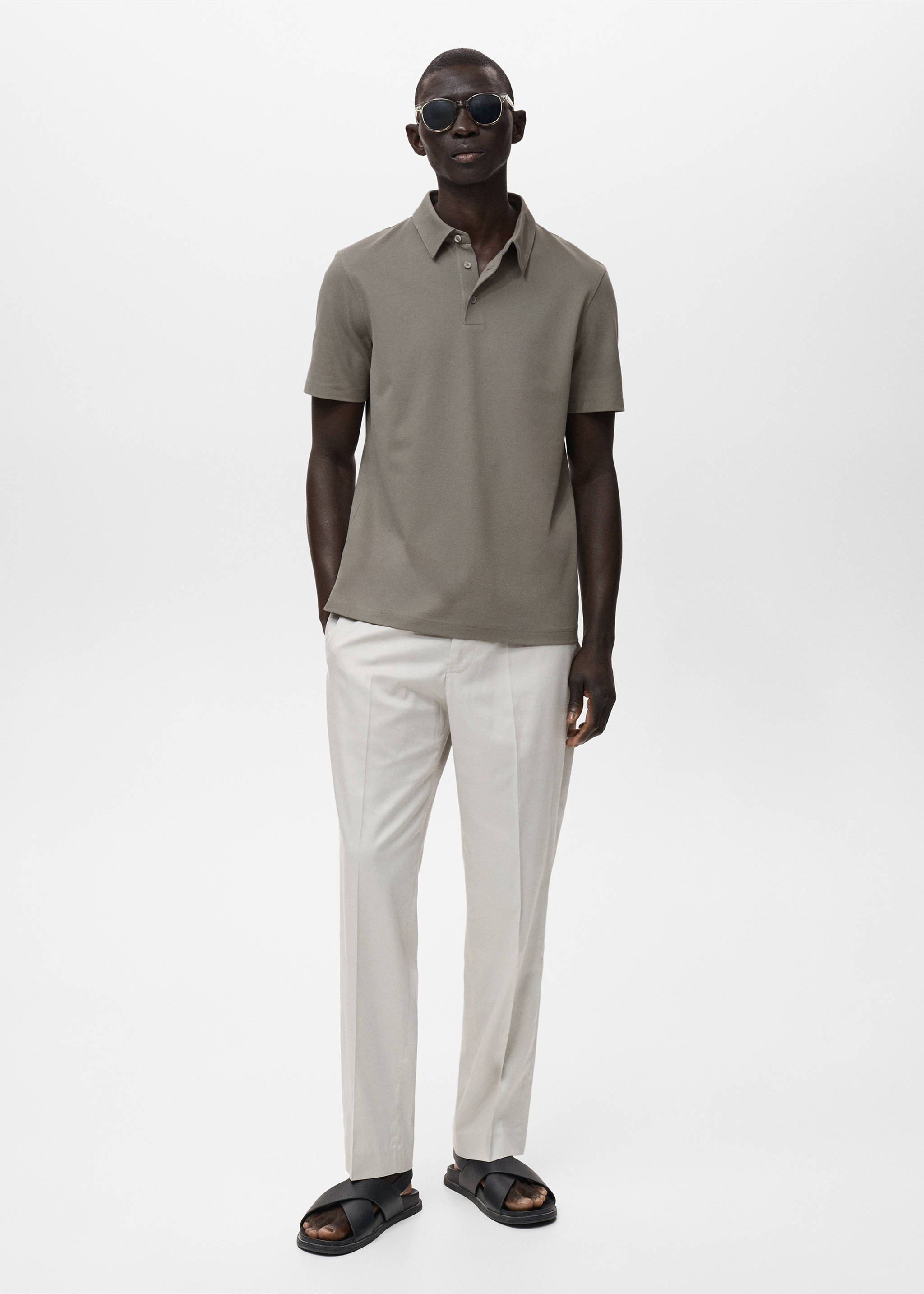 Cotton piqué polo shirt - General plane, Dark Green. Ref: 17041230-00.