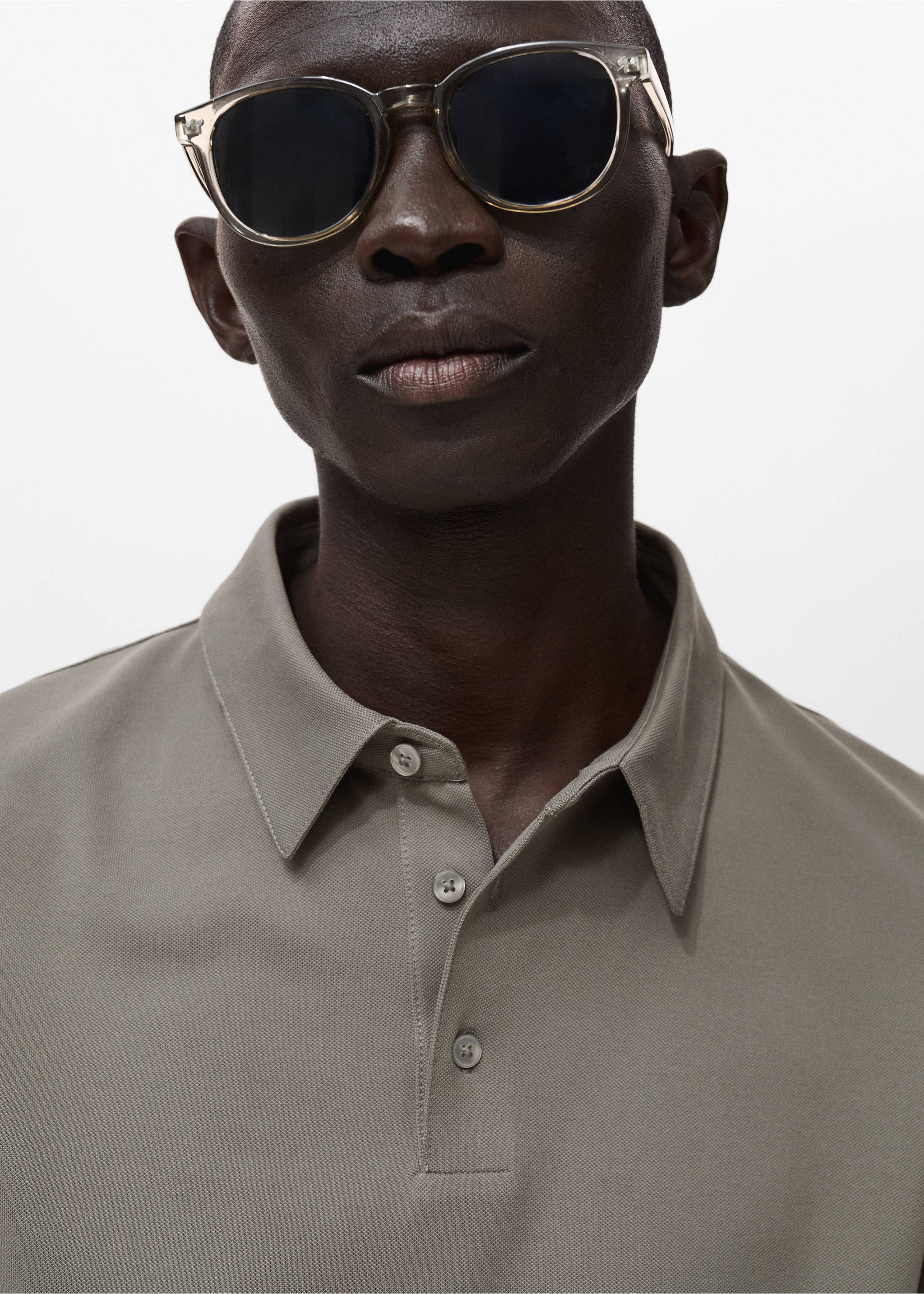 Cotton piqué polo shirt - Details of the article 1, Dark Green. Ref: 17041230-00.