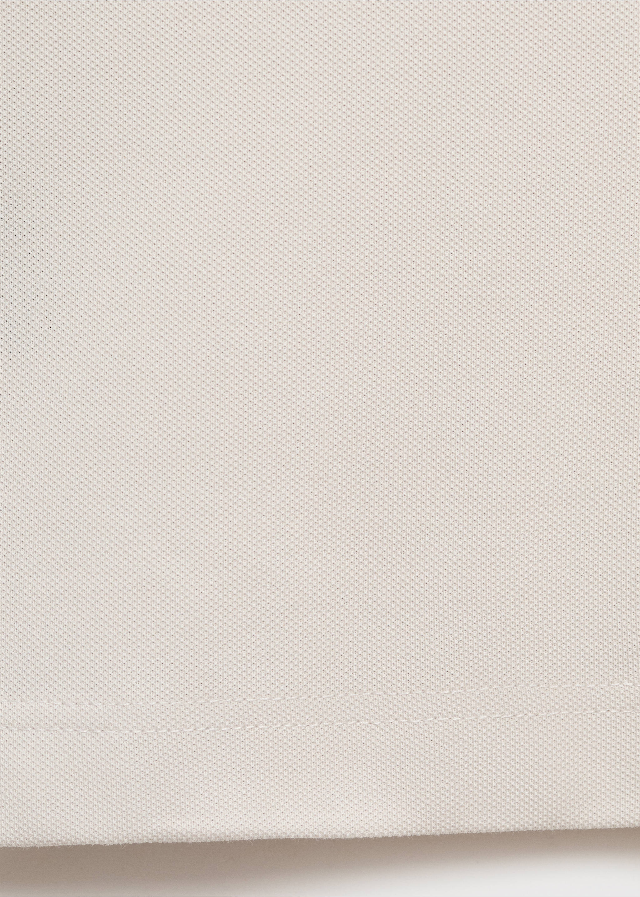 Cotton piqué polo shirt - Details of the article 0, Ivory White. Ref: 17041231-00.