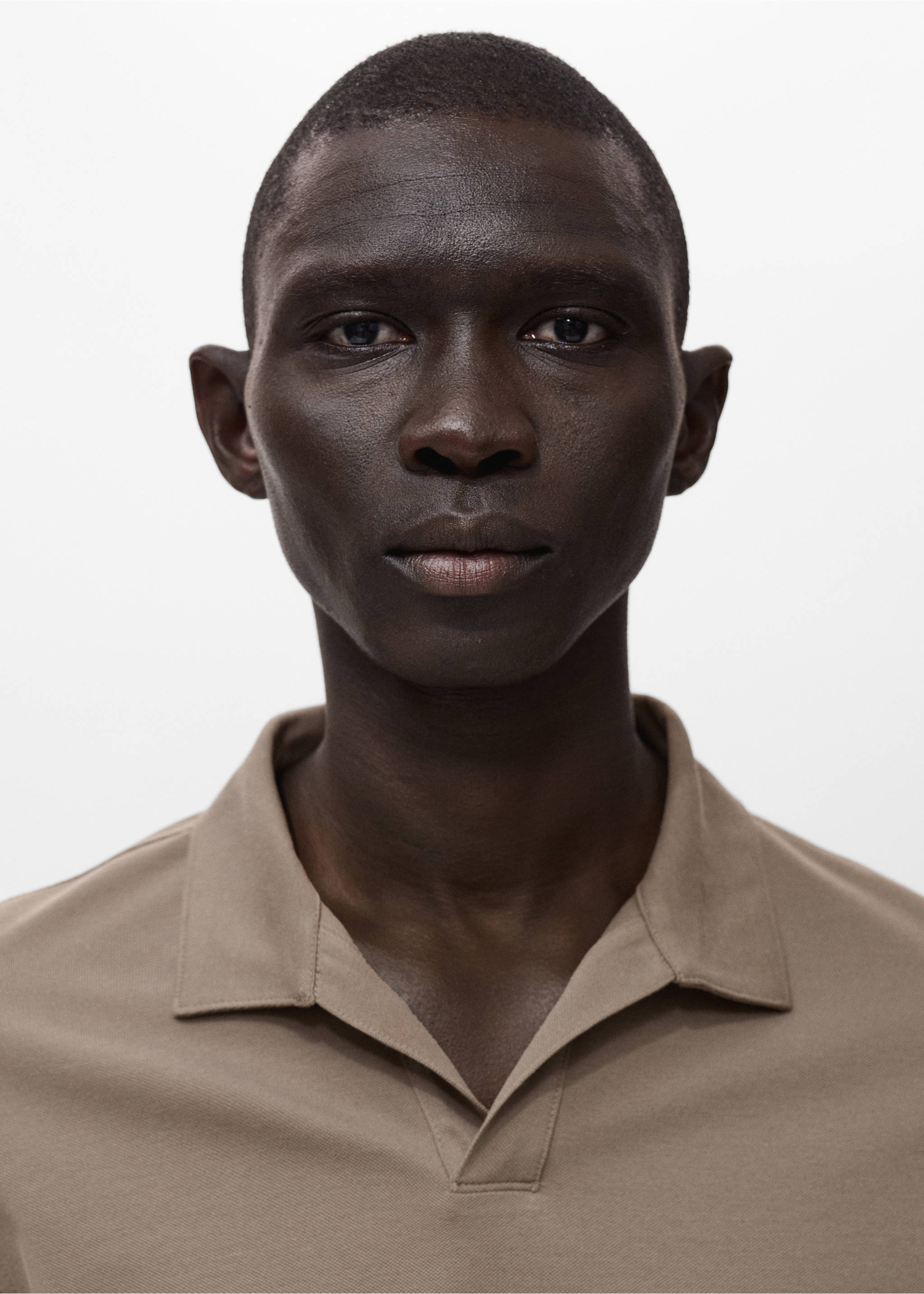 Cotton piqué polo shirt - Details of the article 1, Brown. Ref: 17041231-00.