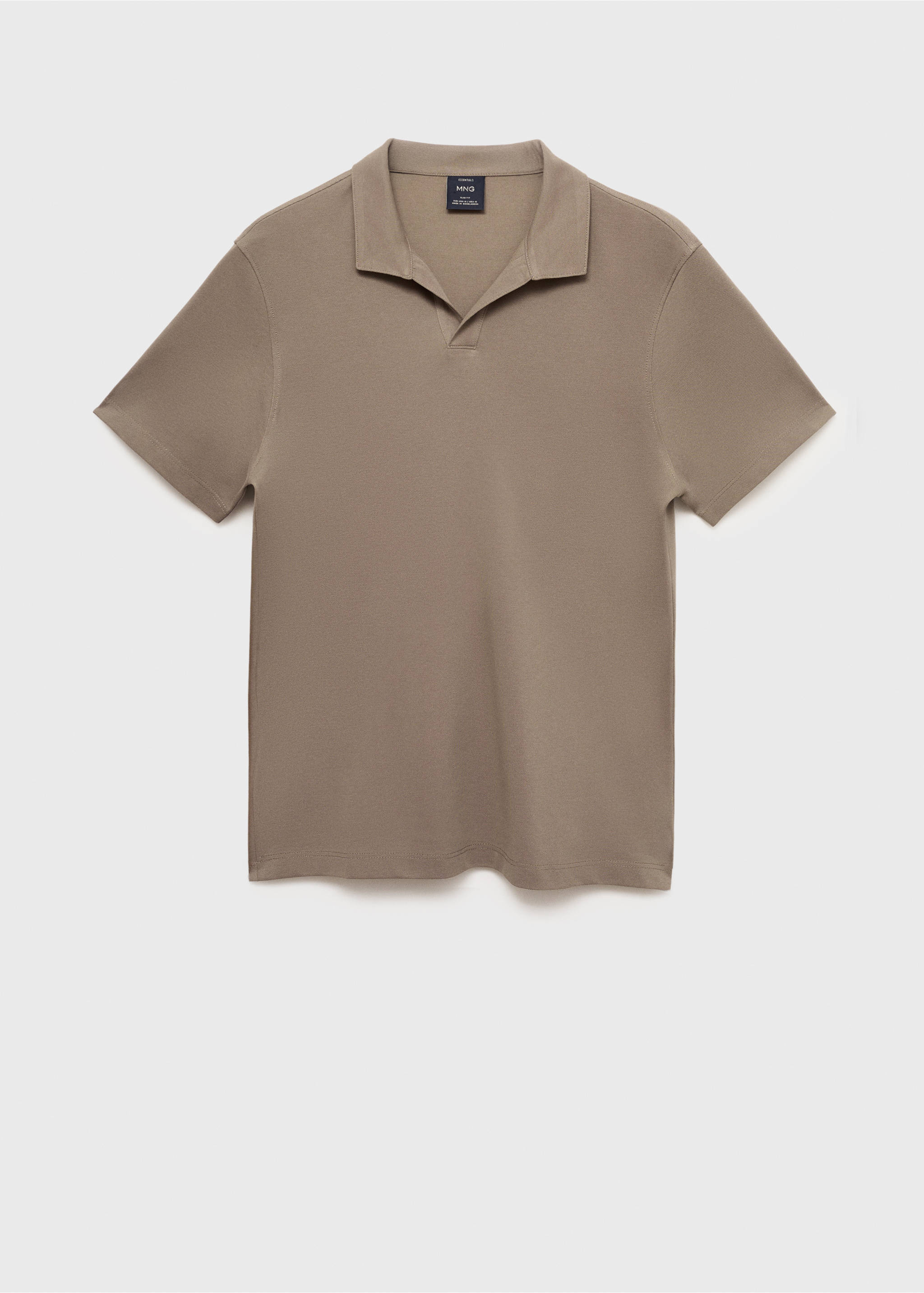 Cotton piqué polo shirt - Article without model, Brown. Ref: 17041231-00.