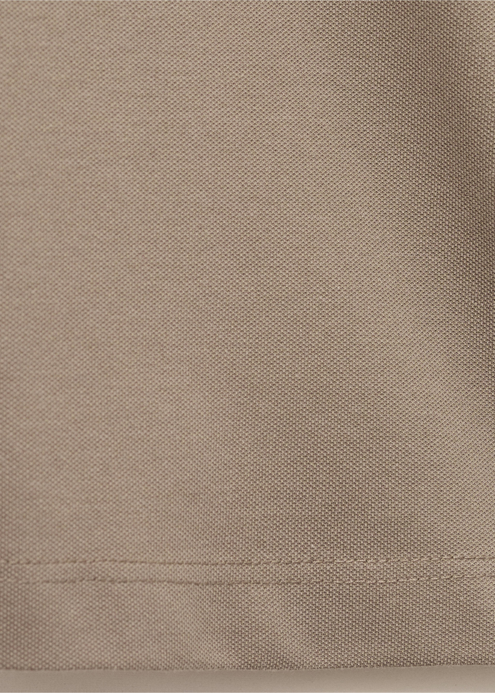 Cotton piqué polo shirt - Details of the article 0, Brown. Ref: 17041231-00.