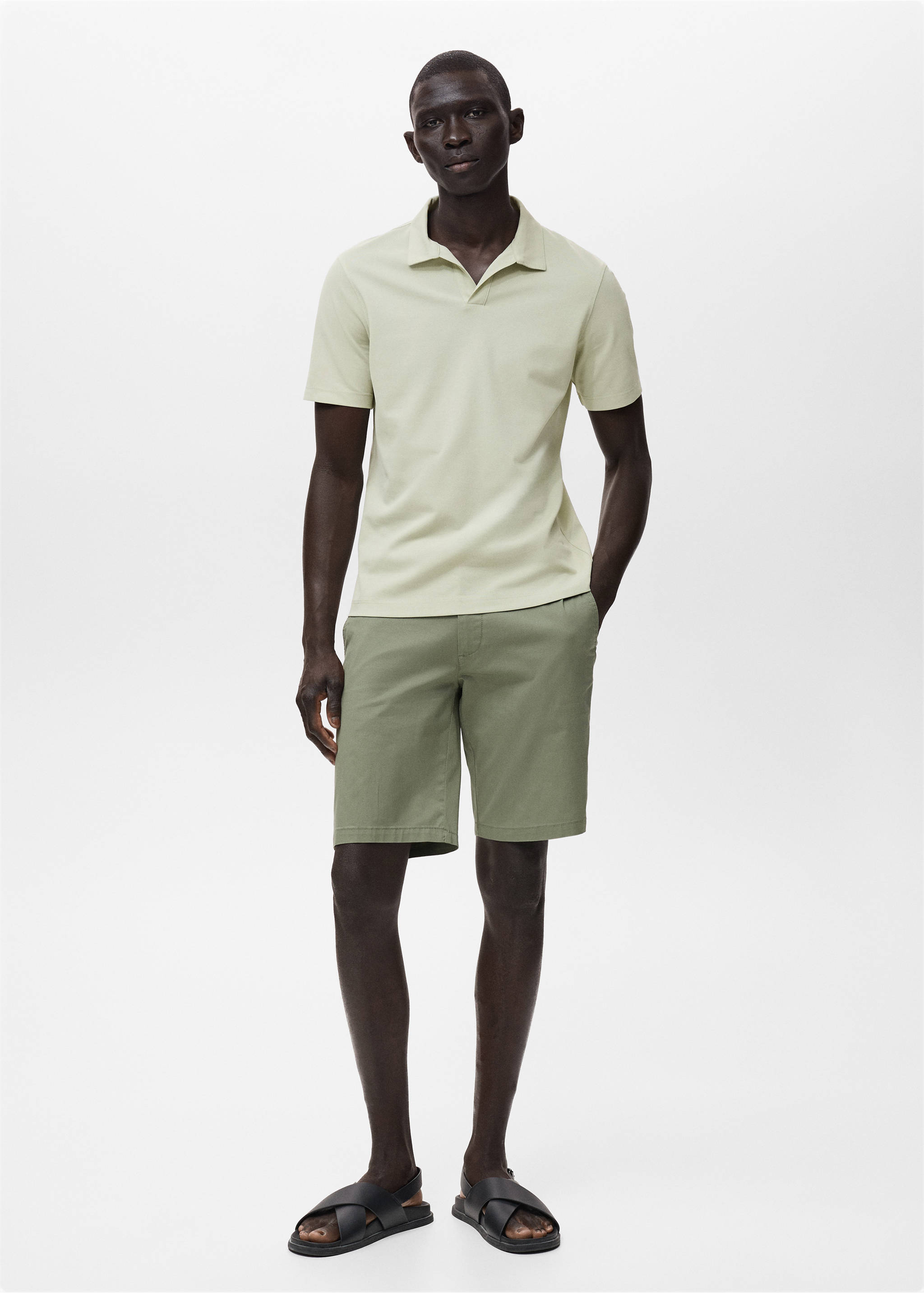 Cotton piqué polo shirt - General plane, Mint Green. Ref: 17041231-00.