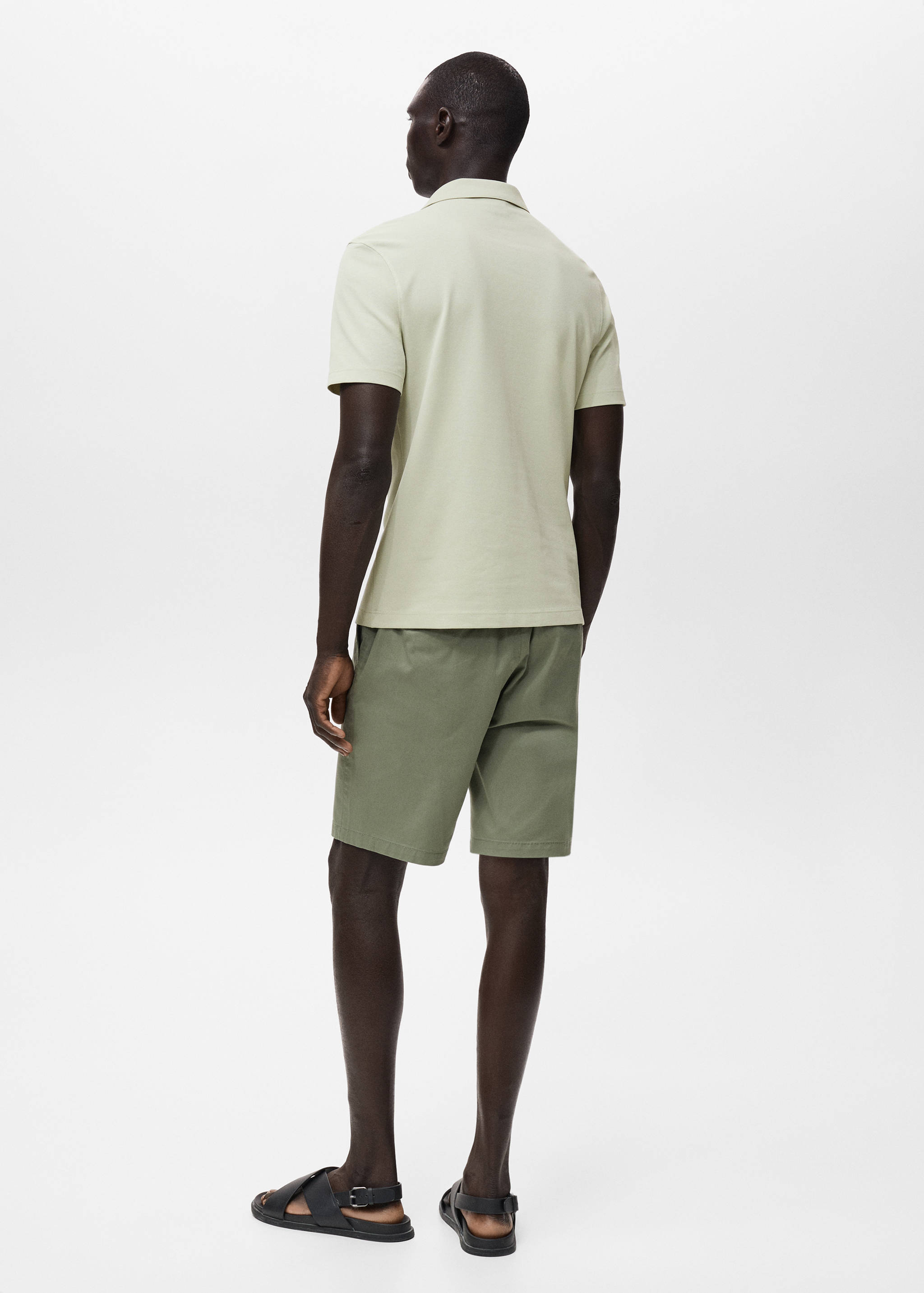 Cotton piqué polo shirt - Reverse of the article