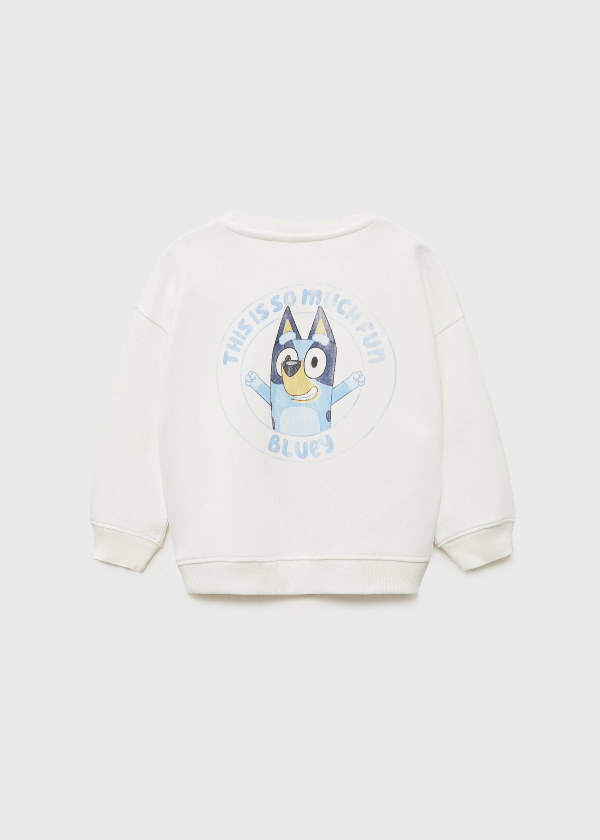 Printed cotton sweatshirt - Reverse of the article, Off White. Ref: 17041233-00.