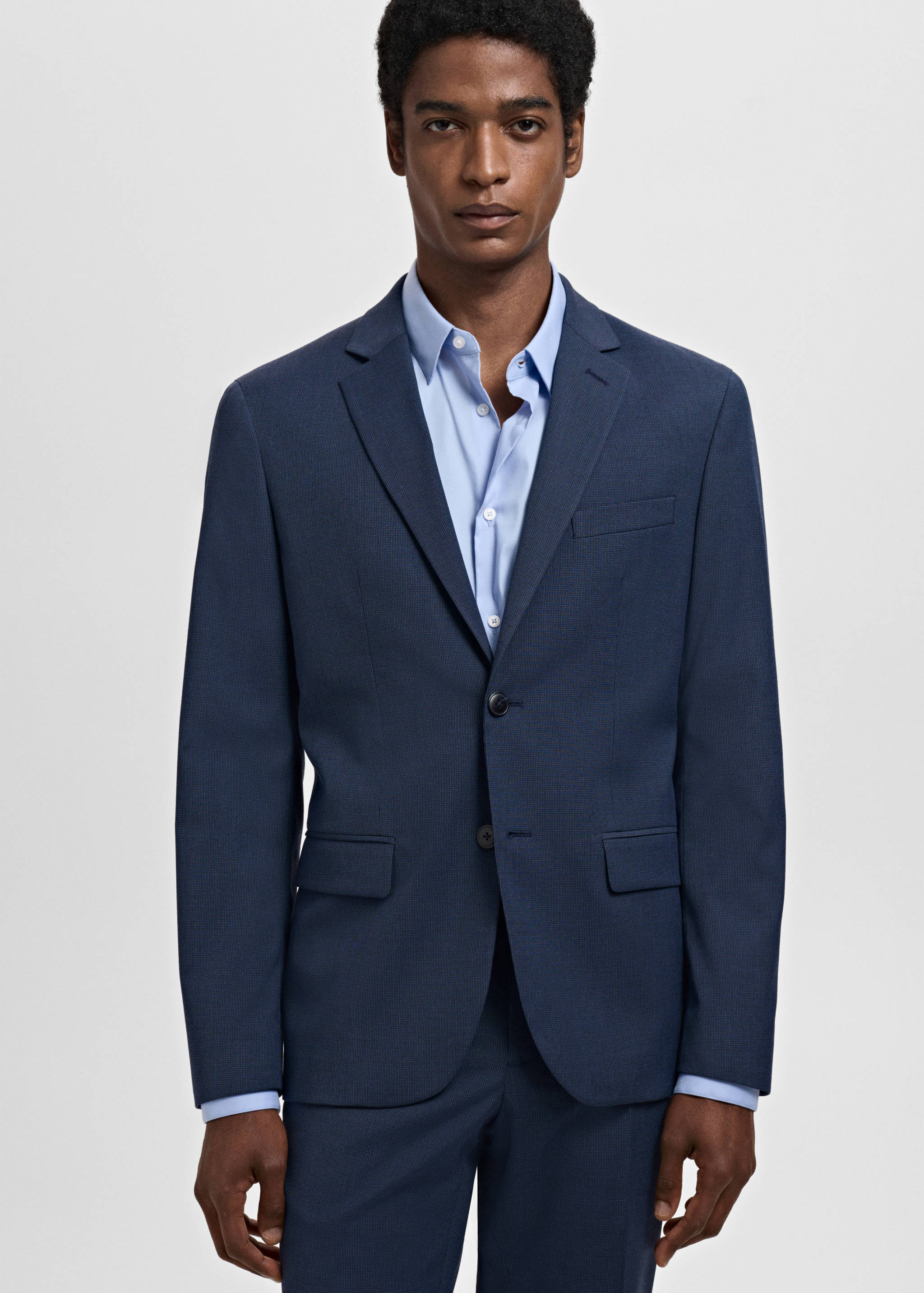 Super slim-fit blazer van stretchstof - Middenvlak