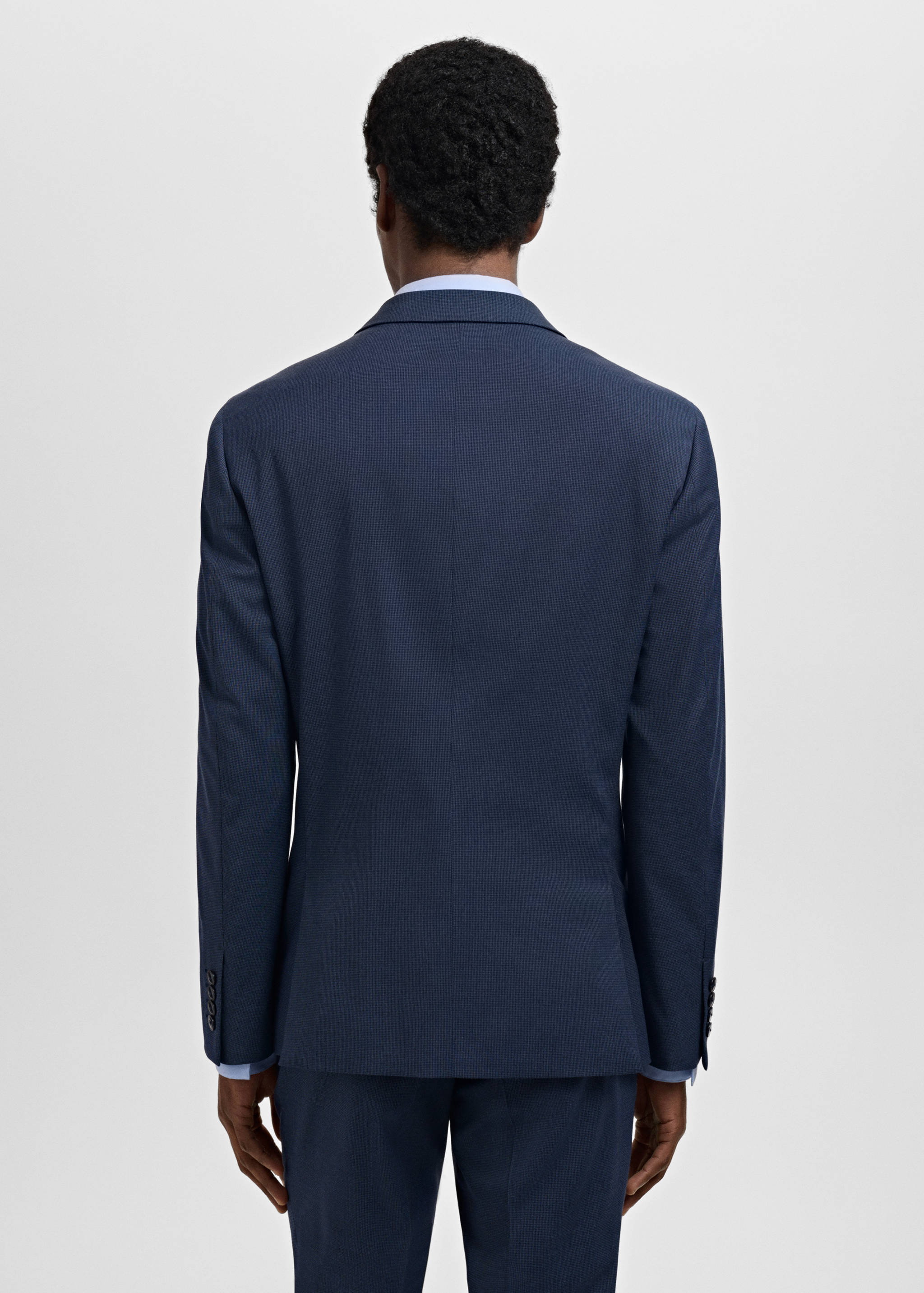 Super slim-fit blazer van stretchstof - Achterkant van het artikel