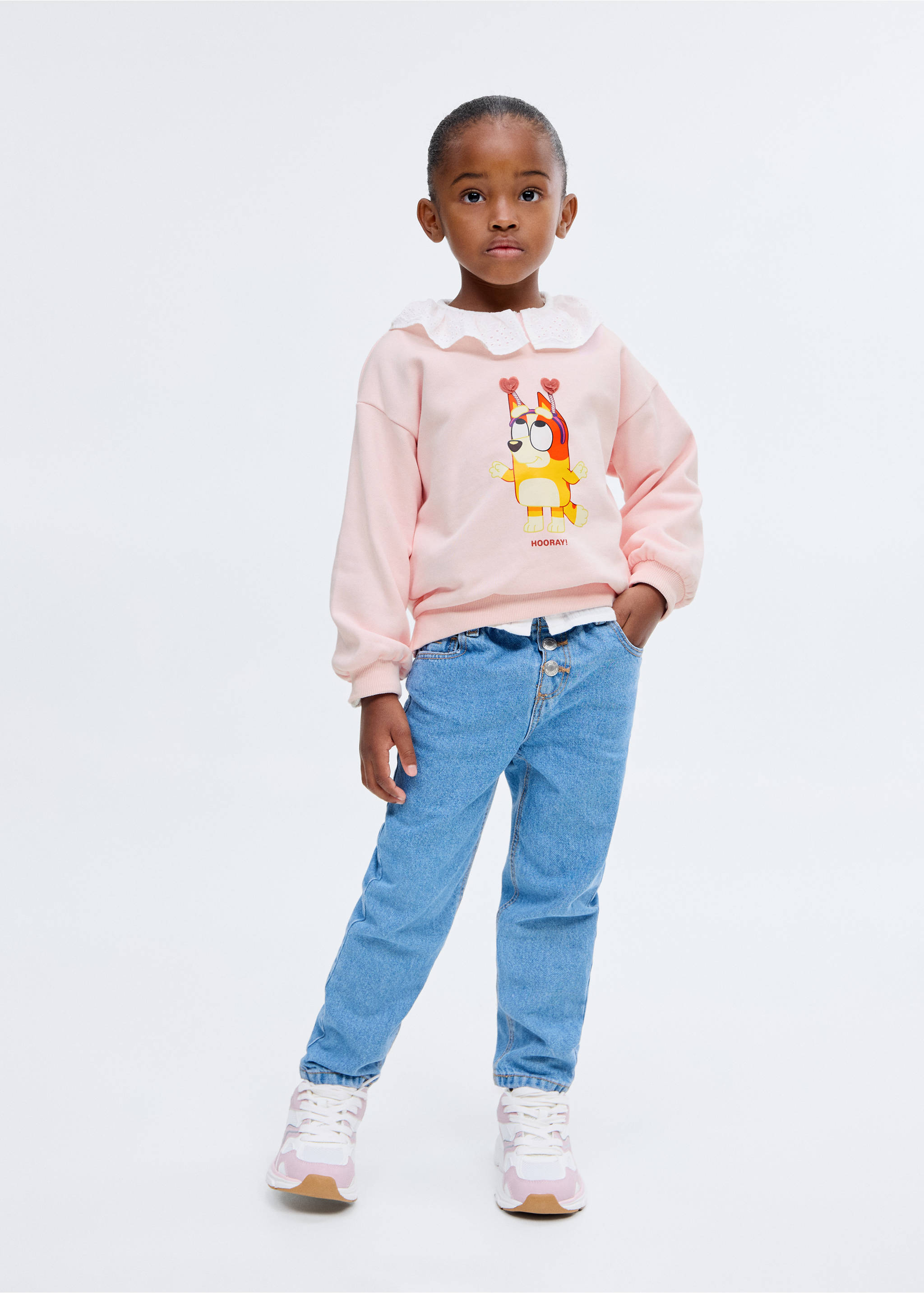 Bluey-print sweatshirt - General plane, Pink. Ref: 17041238-00.