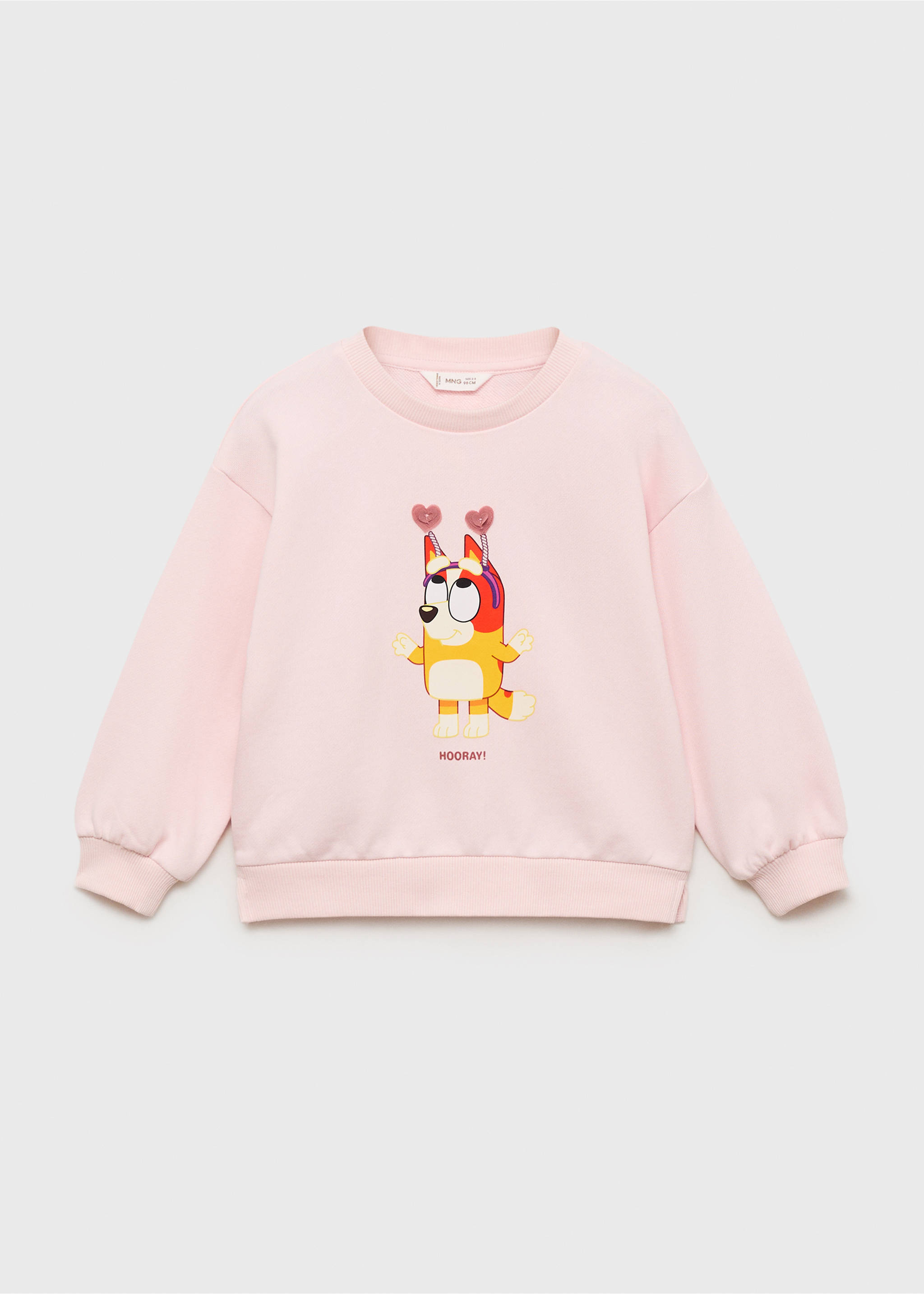Bluey-print sweatshirt - Article without model, Pink. Ref: 17041238-00.