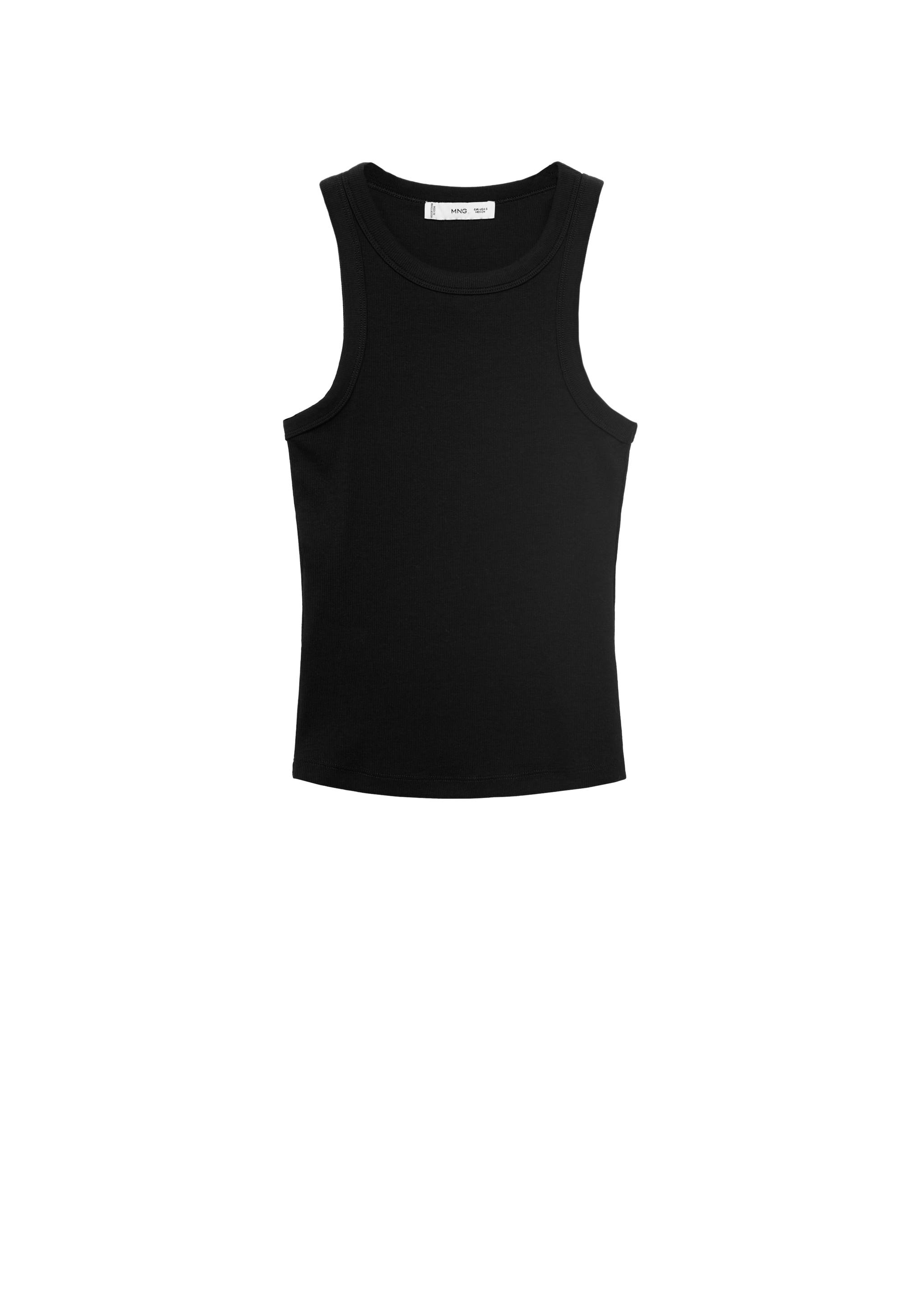 Ribbed cotton-blend top - Details of the article 7