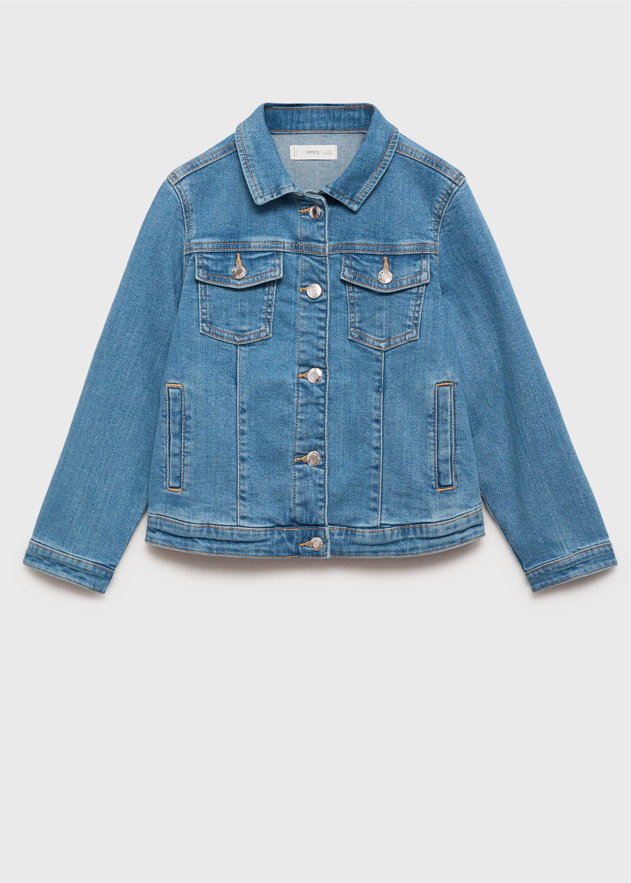 Basic denim jacket - Article without model, Medium Blue. Ref: 17041242-00.