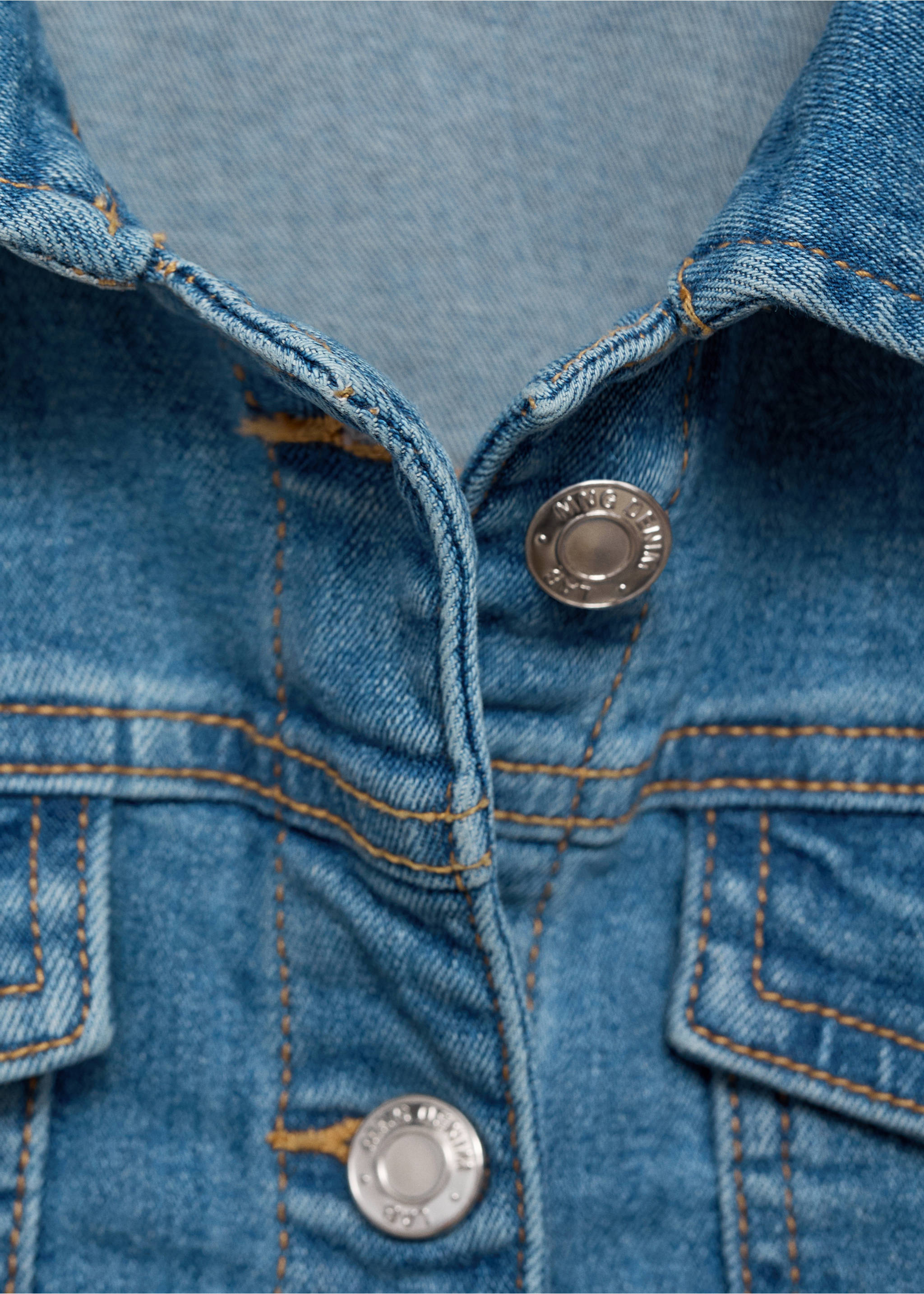 Basic denim jacket - Details of the article 0, Medium Blue. Ref: 17041242-00.