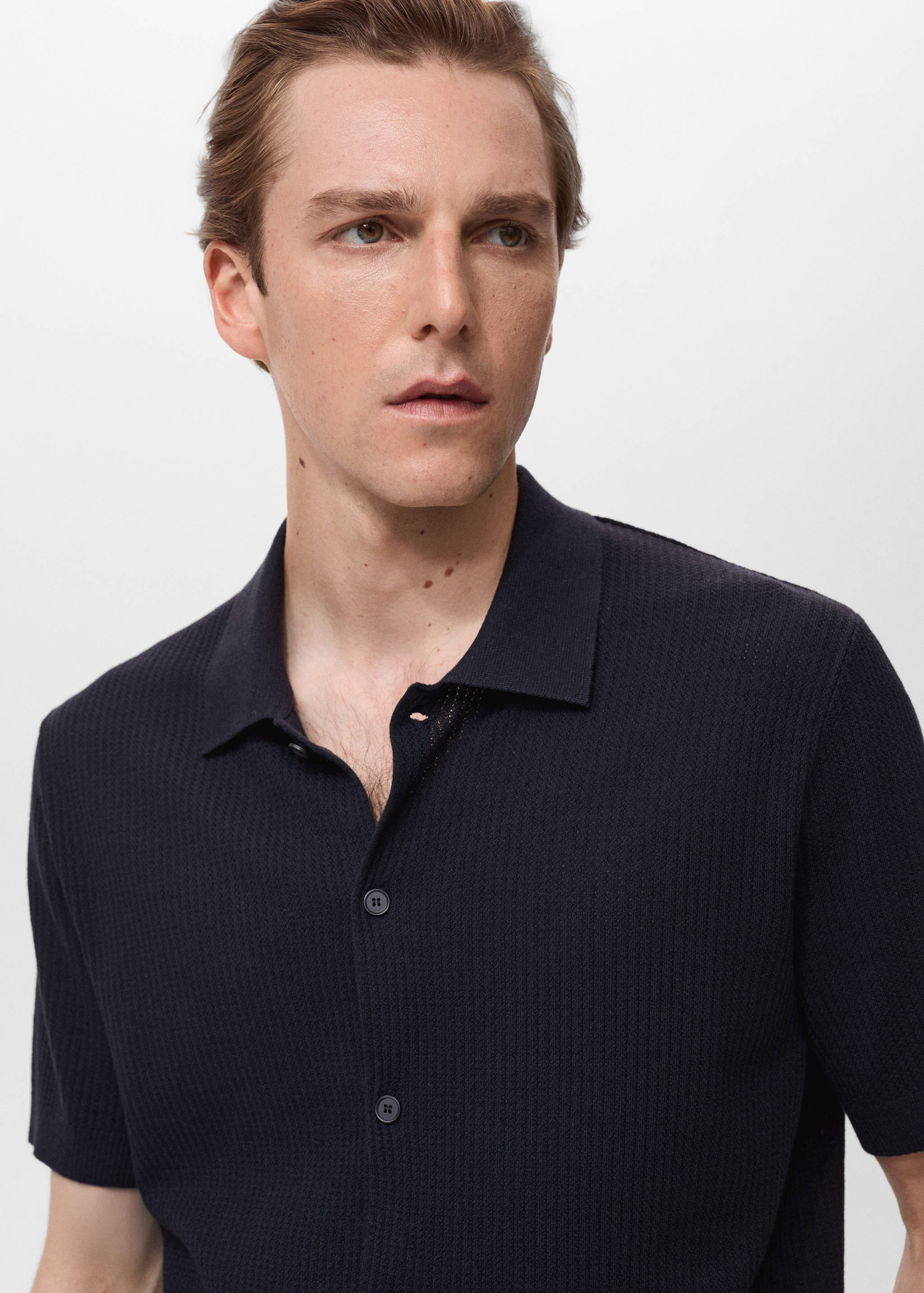 Rib-knit shirt - Details of the article 1