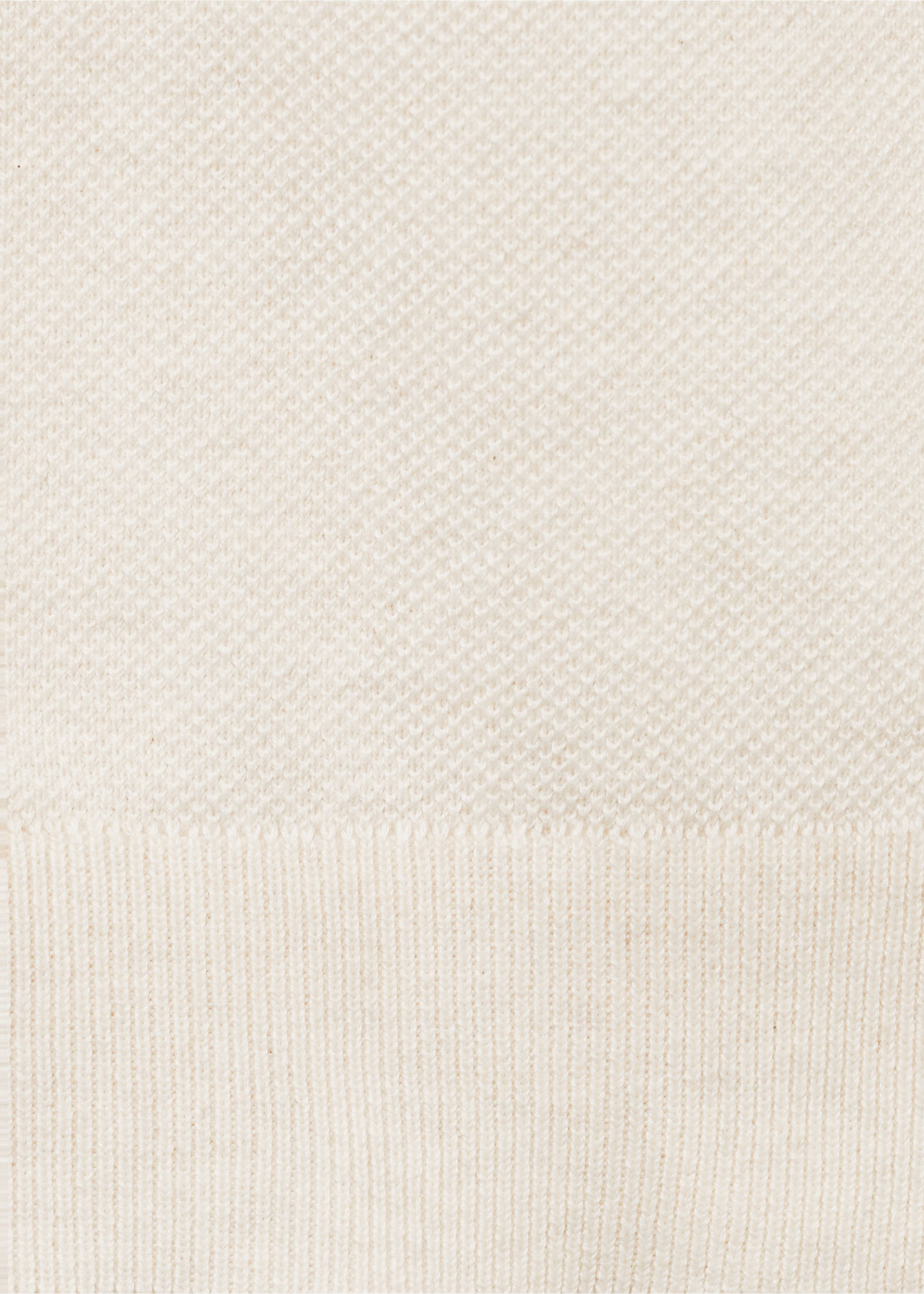 Cotton fine-knit t-shirt - Details of the article 0, Ivory White. Ref: 17041247-00.