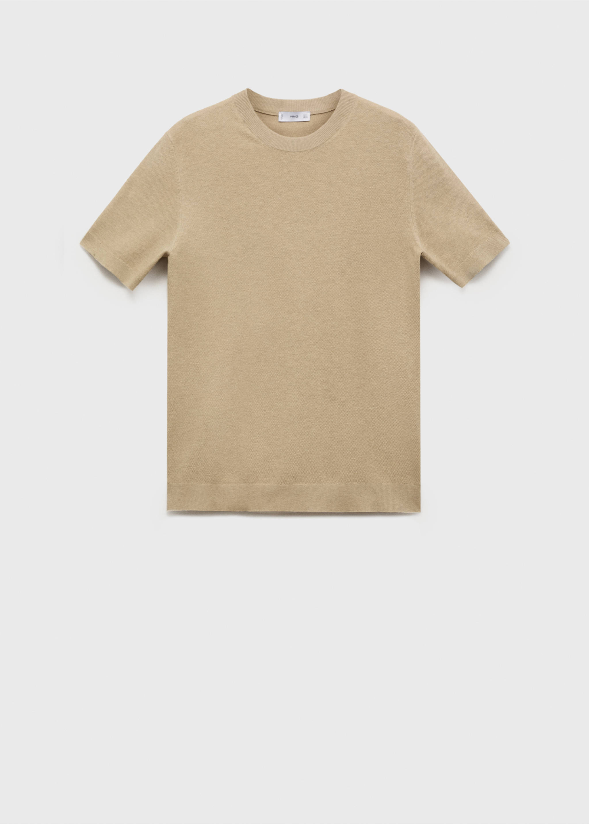 T-shirt maille fine coton - Article sans modèle, Beige. Ref: 17041247-00.