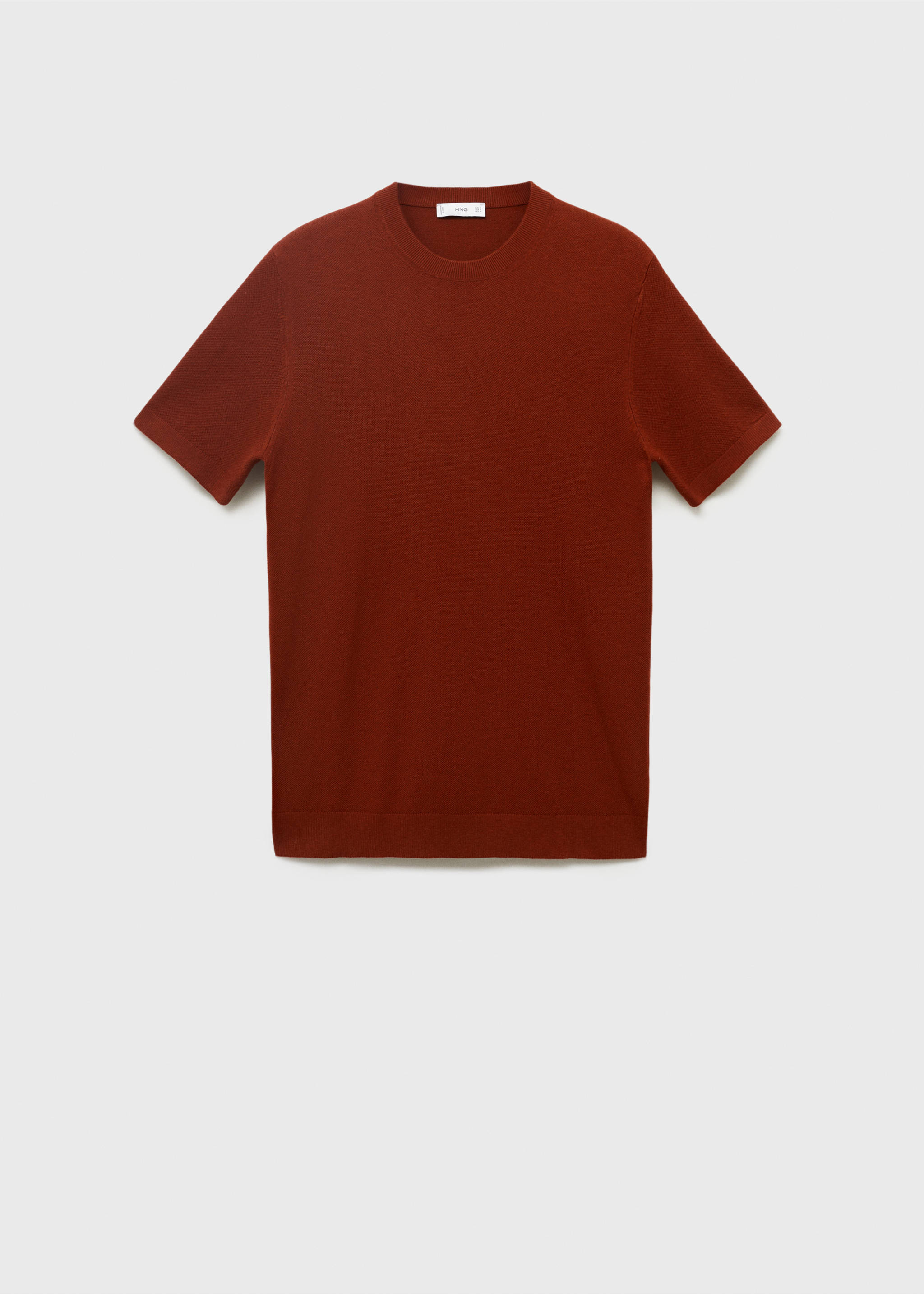 T-shirt de malha fina de algodão - Artigo sem modelo, Laranja-torrado. Ref: 17041247-00.