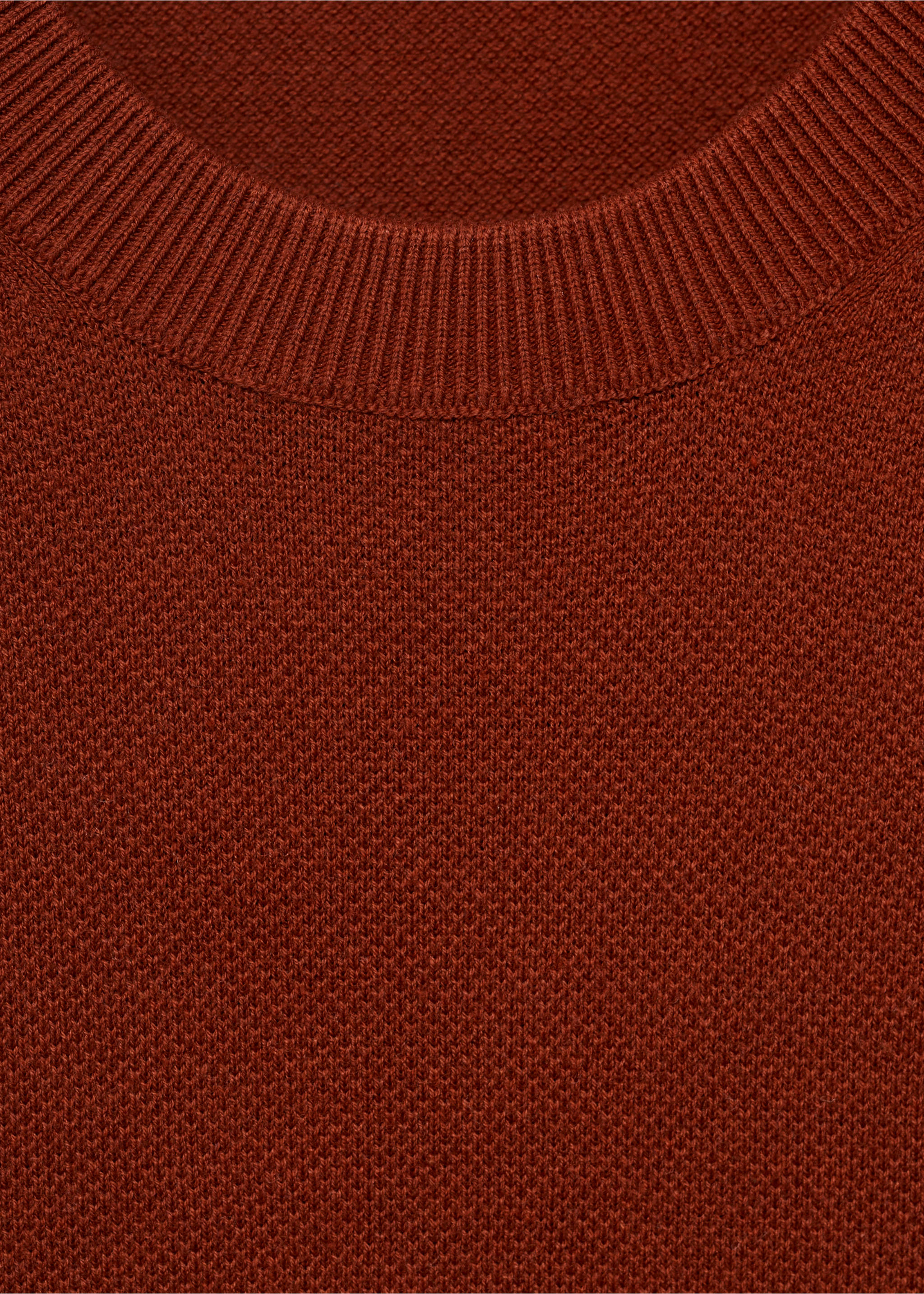 T-shirt maille fine coton - Détail de l'article 8, Orange brûlé. Ref: 17041247-00.
