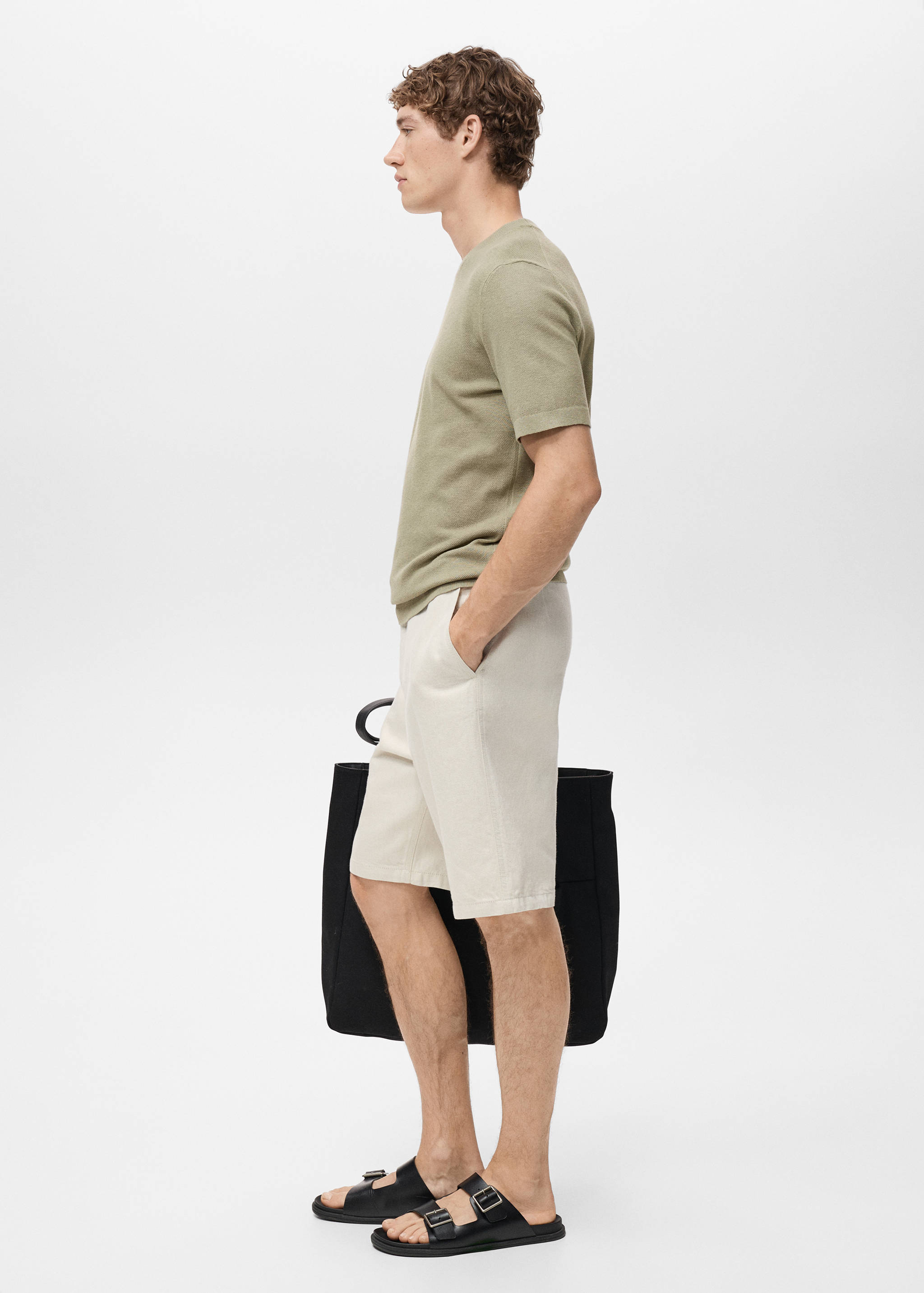 Cotton fine-knit t-shirt - Details of the article 2