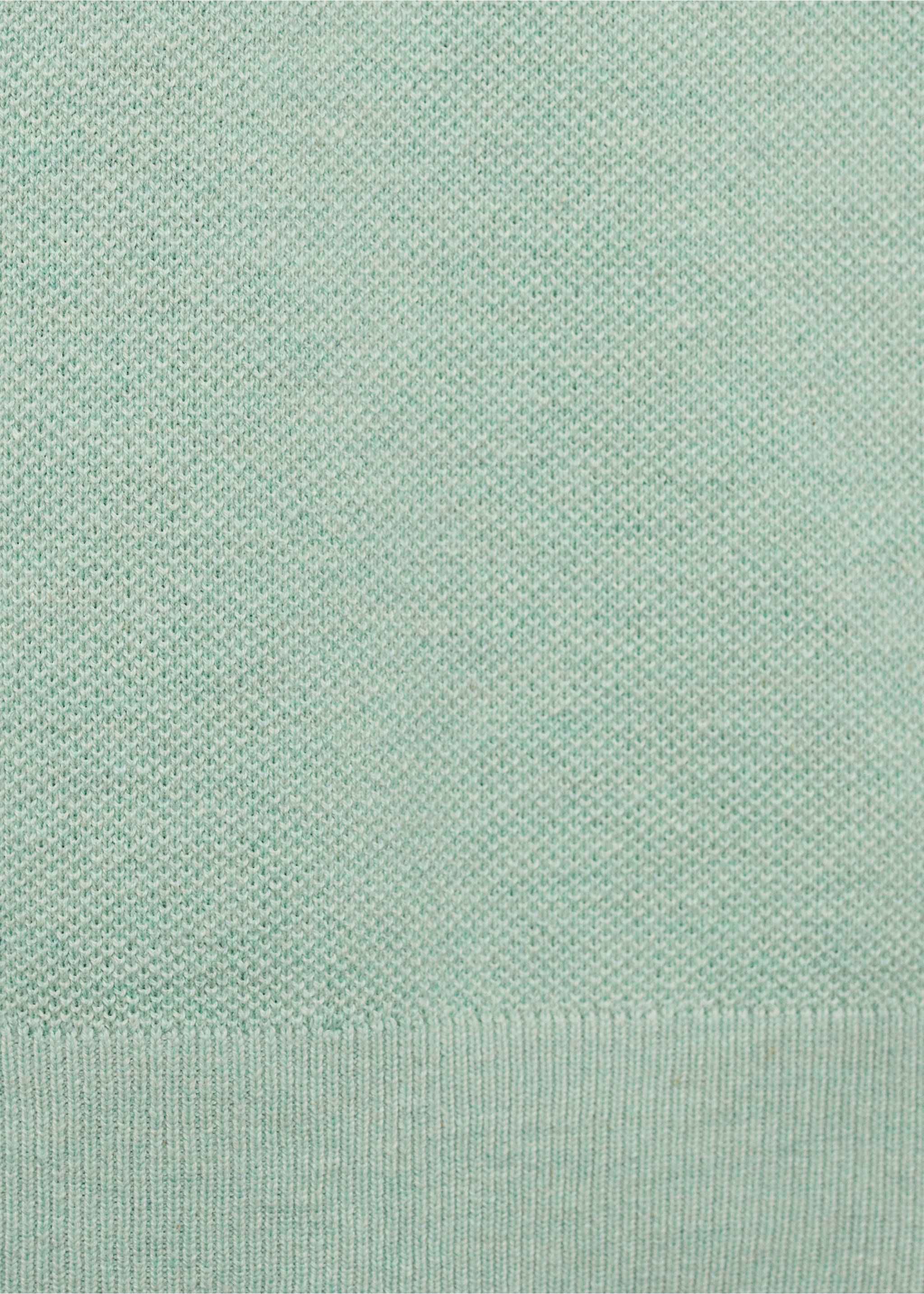 Cotton fine-knit t-shirt - Details of the article 0, Turquoise. Ref: 17041247-00.