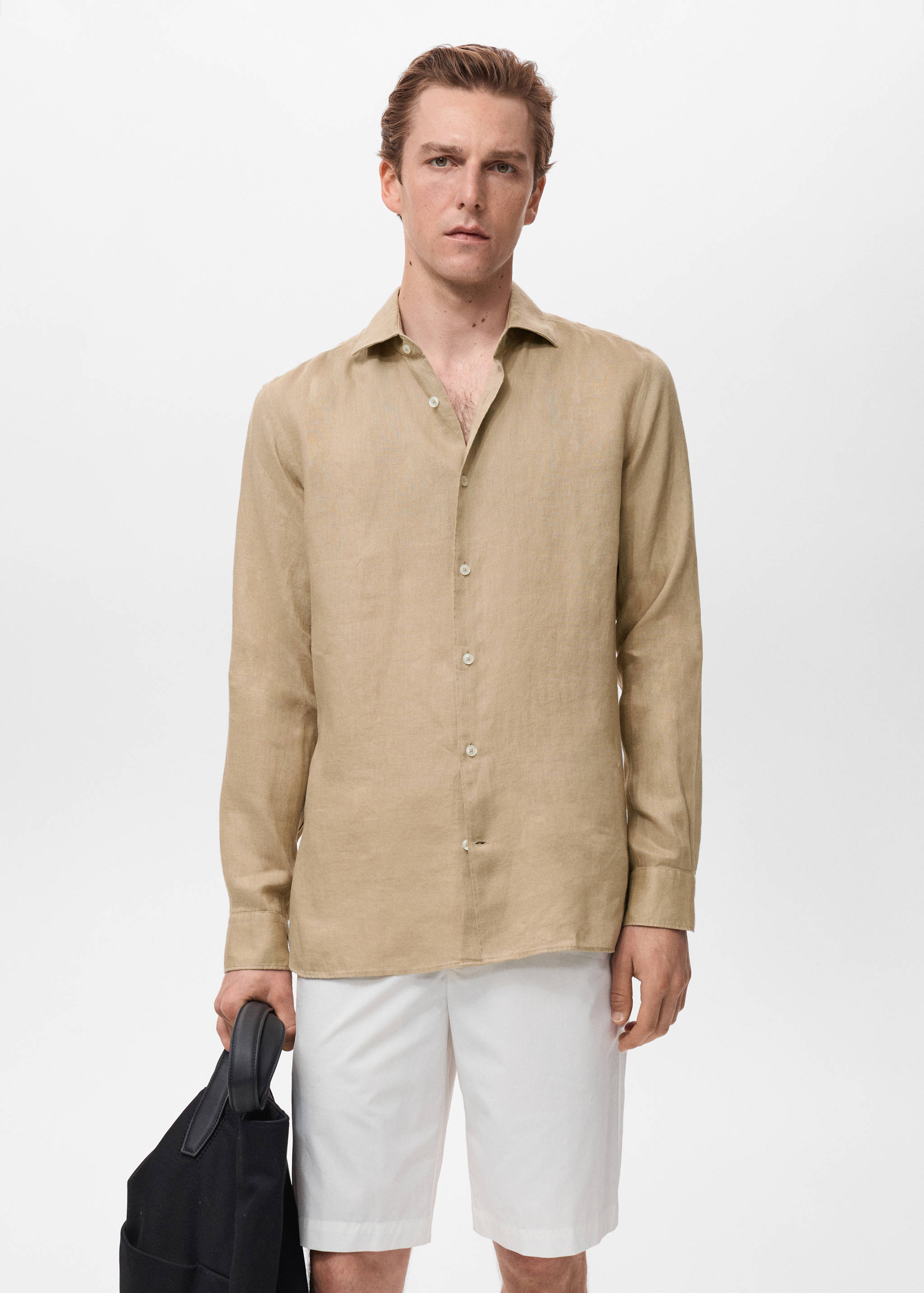 100% linen slim-fit shirt - Medium plane