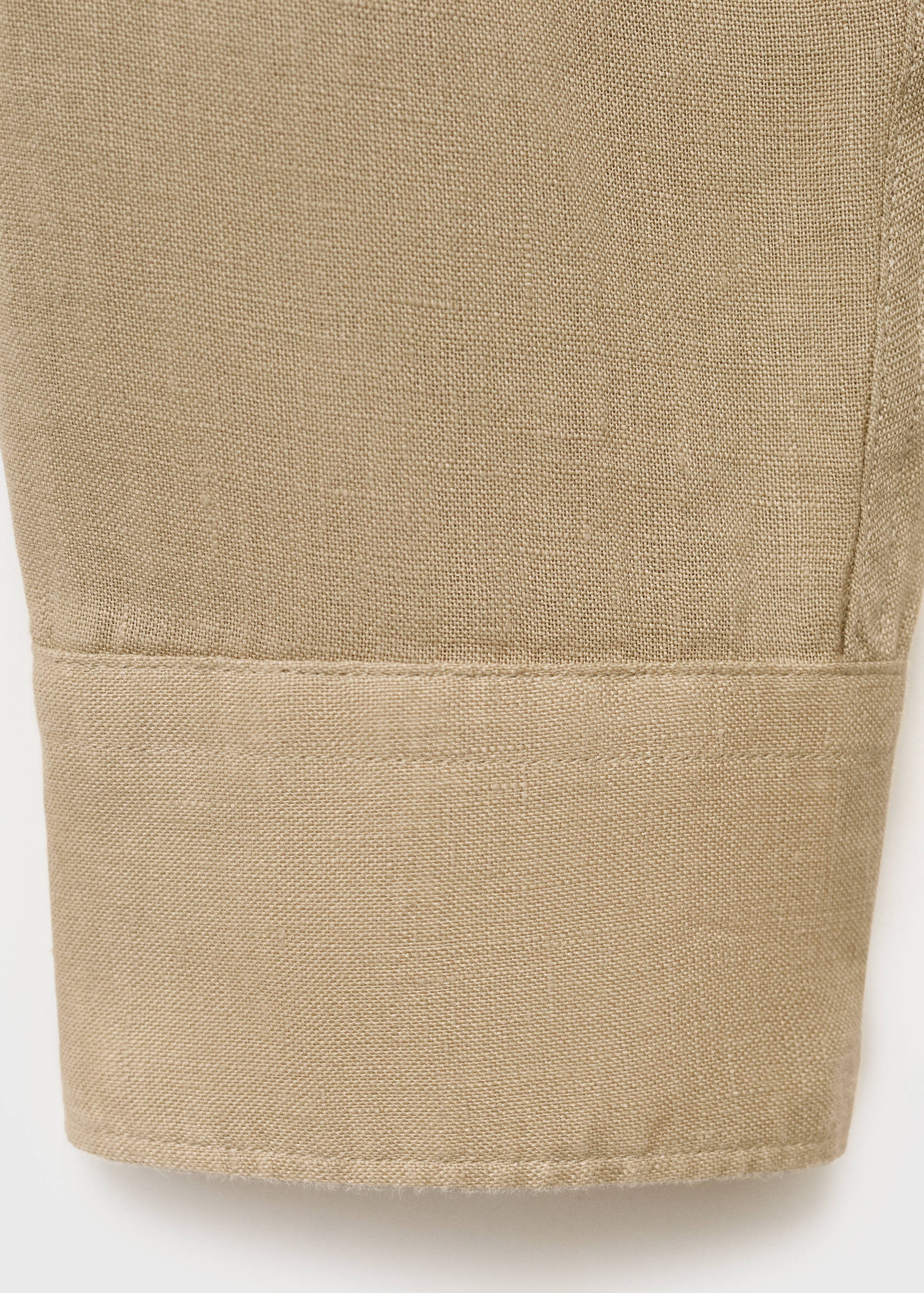 100% linen slim-fit shirt - Details of the article 0