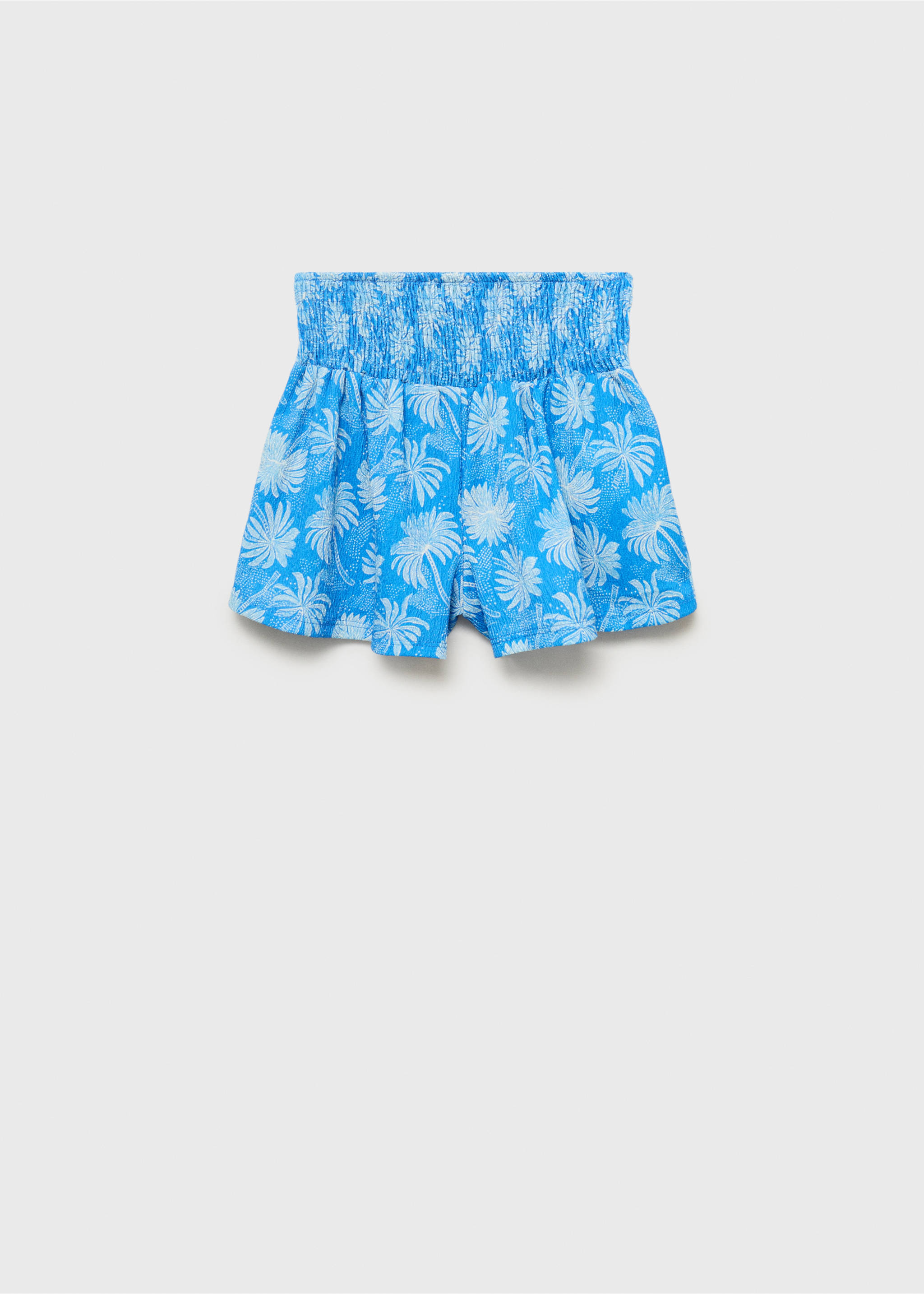 Shorts mit Blumenmuster - Rückseite des Artikels, Blau. Ref: 17041252-00.