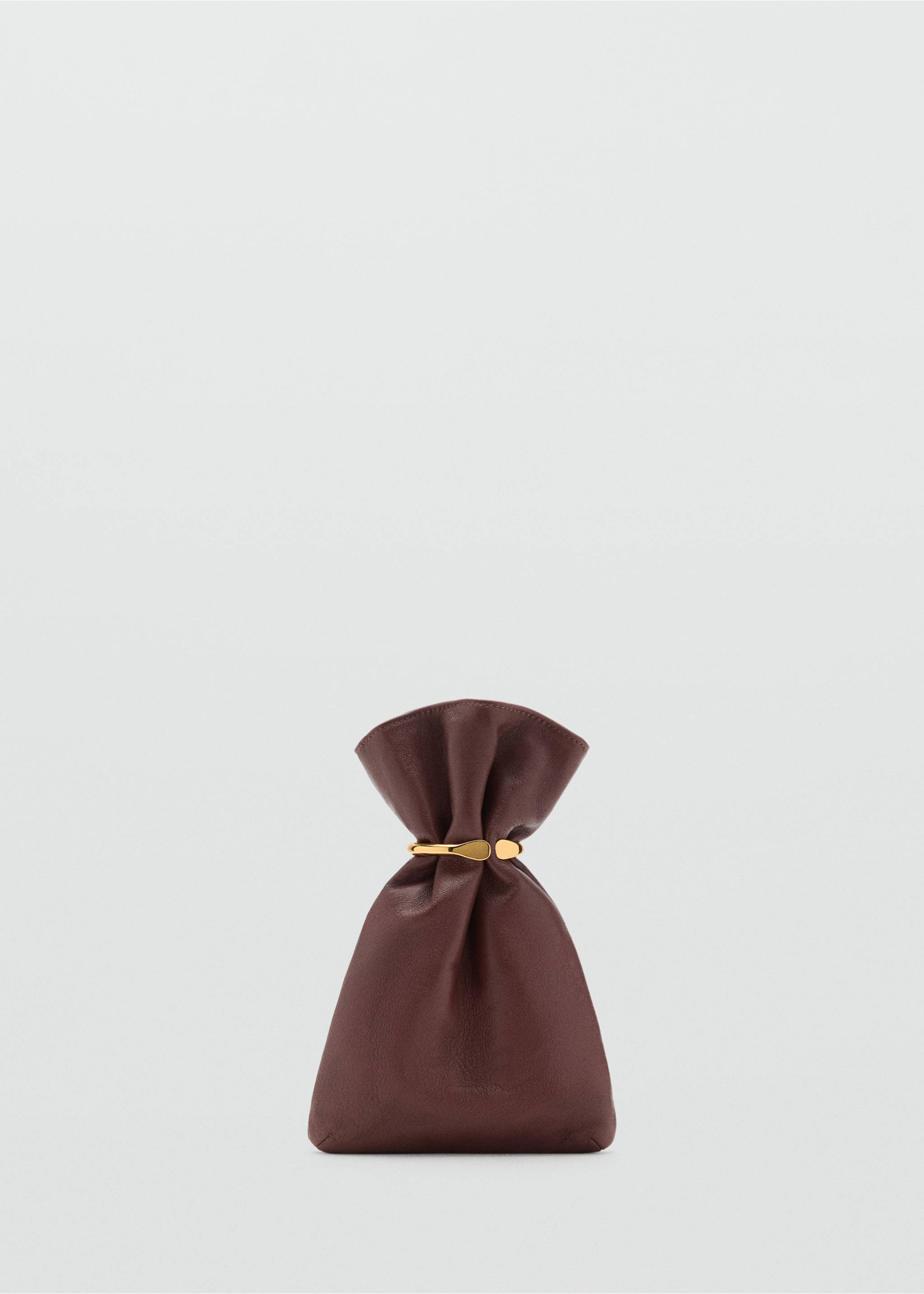 Sac en cuir style cabas détail métallique - Article sans modèle, Marron. Ref: 17041253-00.