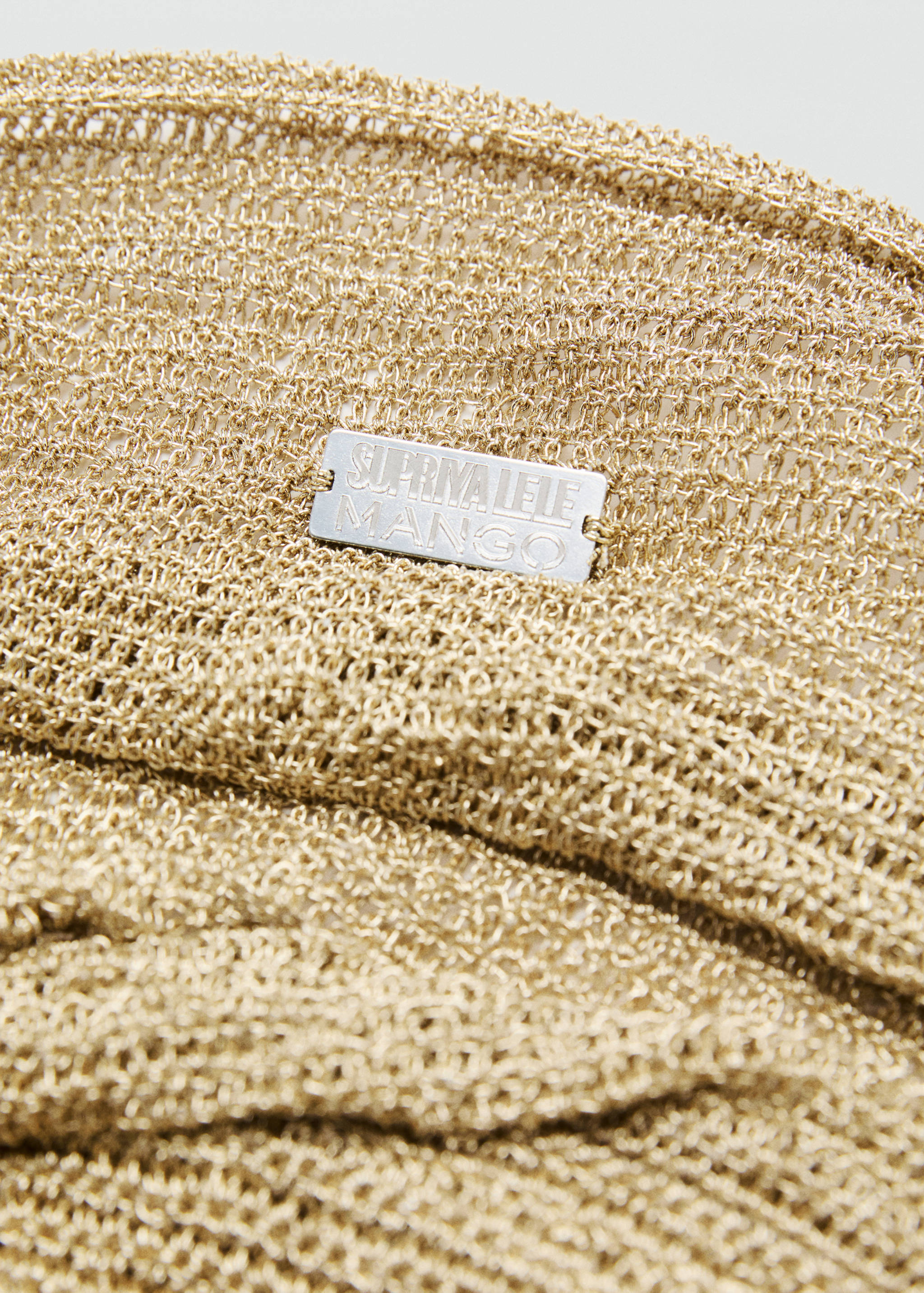 Lurex-Maxi-Shopper Bag mit rundem Boden - Detail des Artikels 2