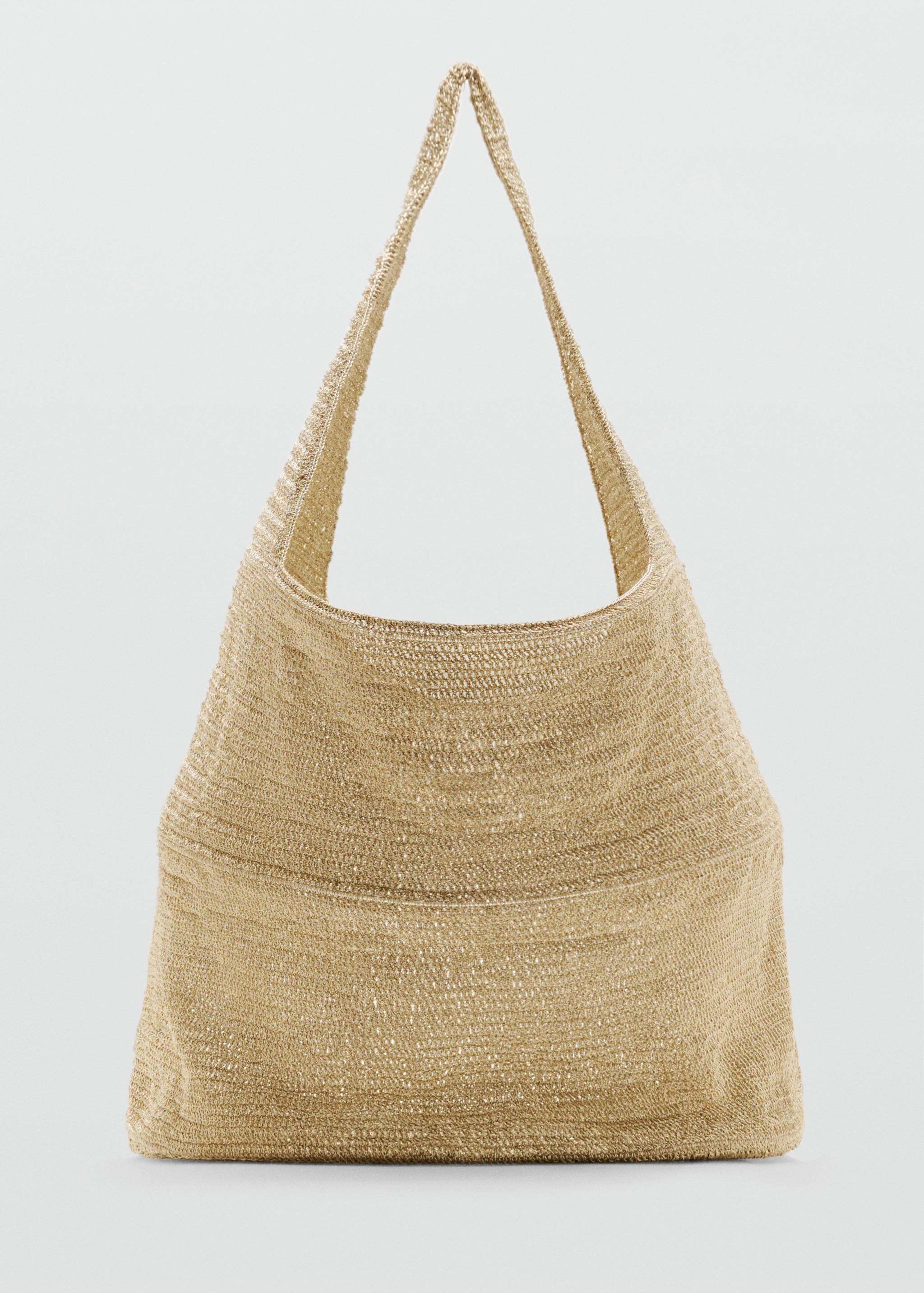 Lurex-Maxi-Shopper Bag mit rundem Boden - Artikel ohne Model