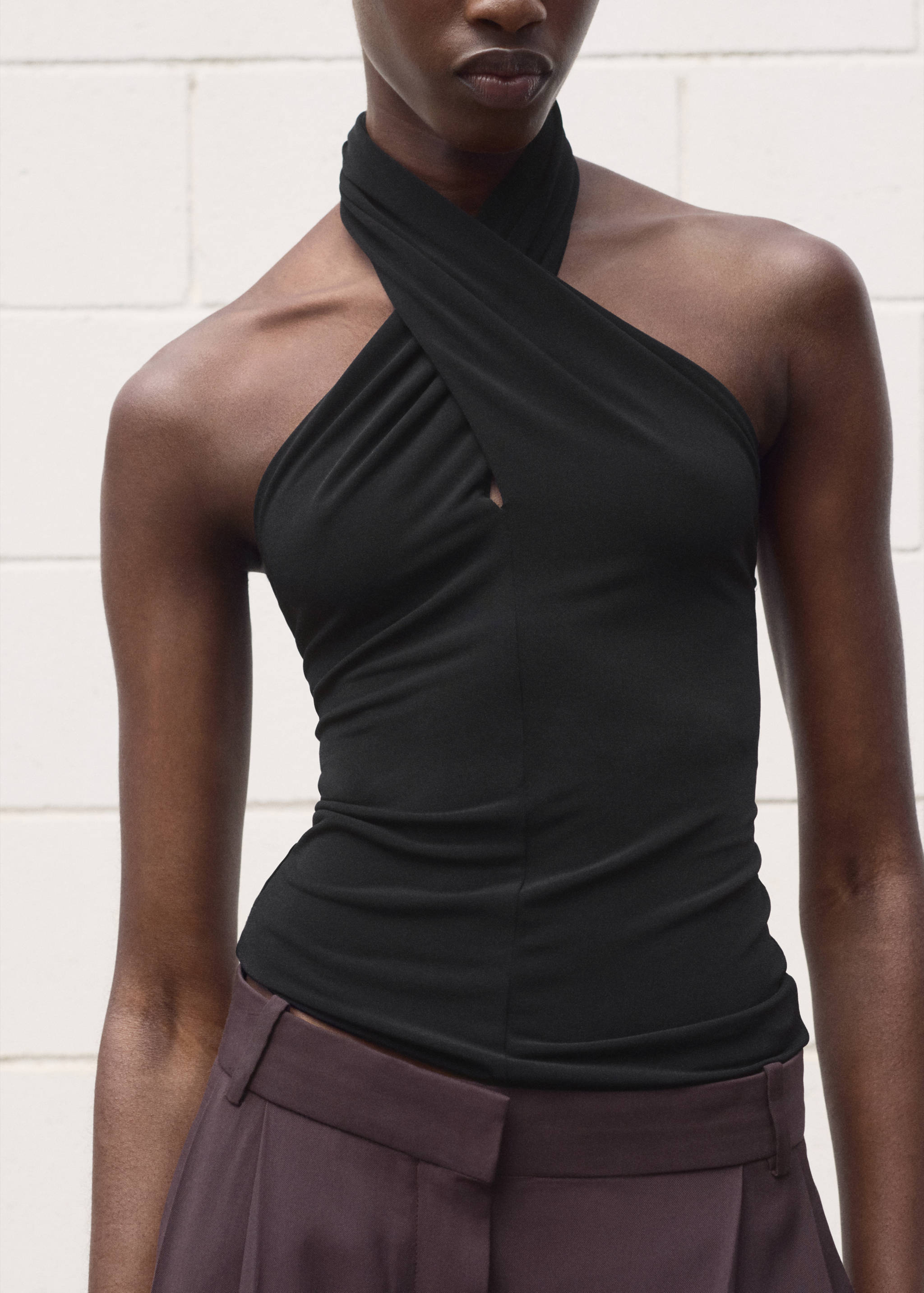 Crossed halter top - Medium plane