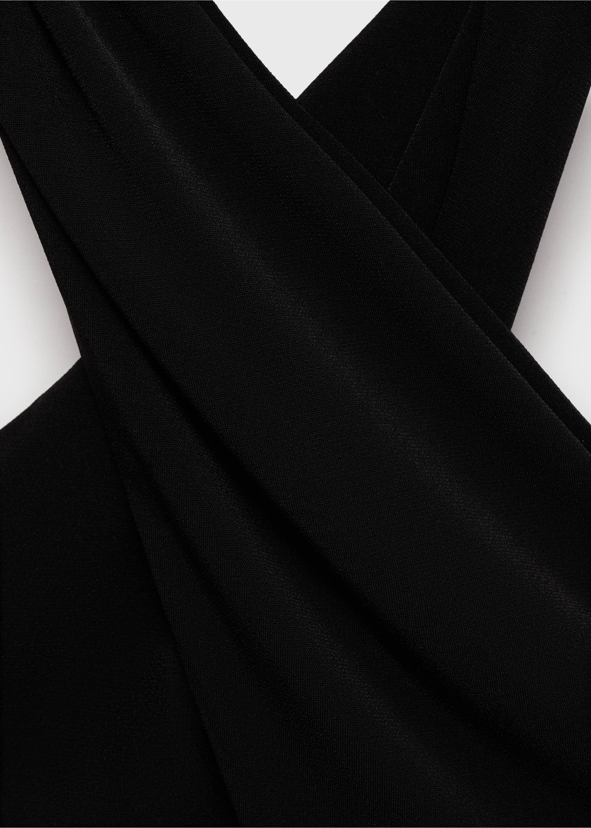 Crossed halter top - Details of the article 8, Black. Ref: 17041261-00.