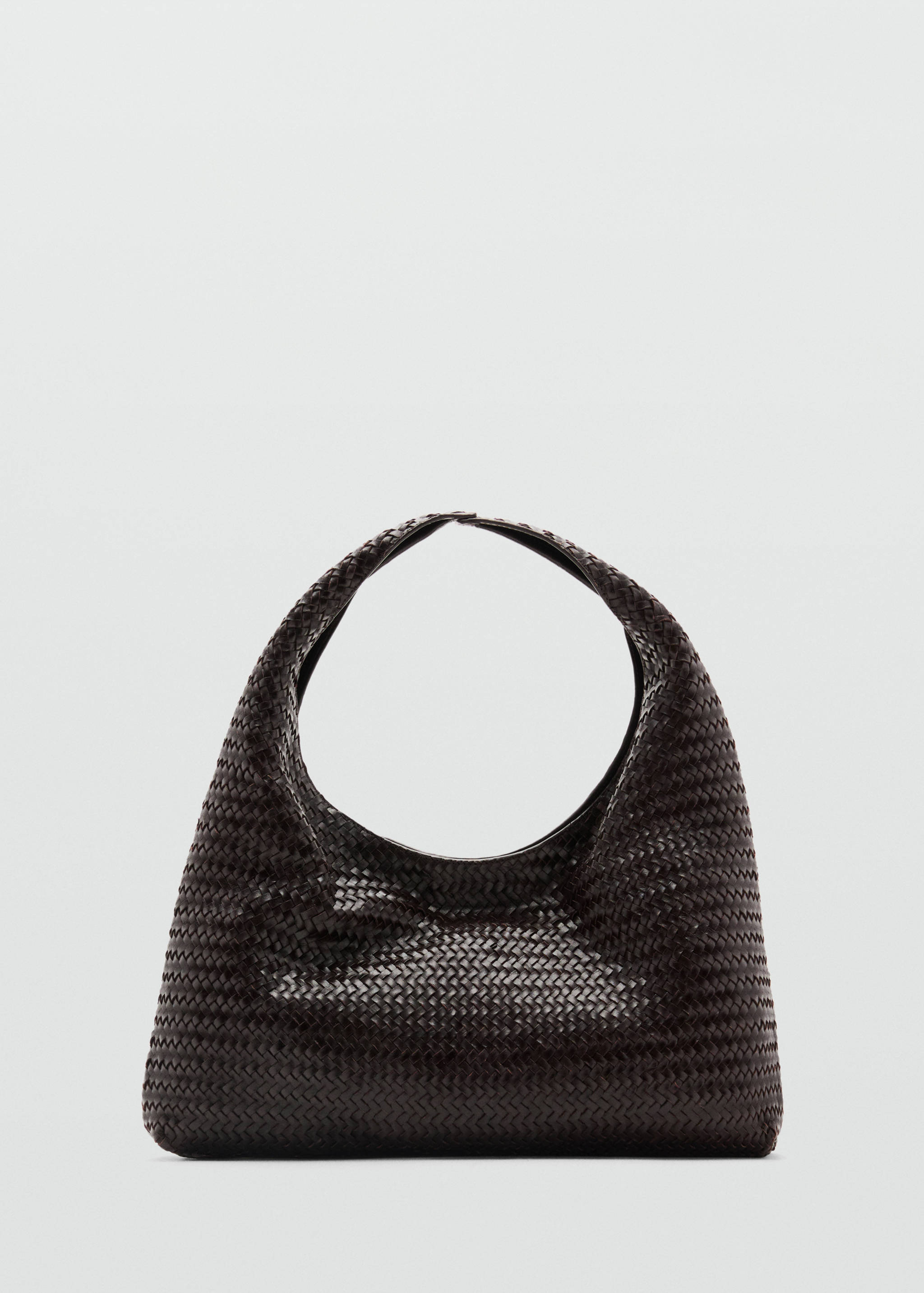 Middelgrote gevlochten leren schoudertas - Artikel zonder model