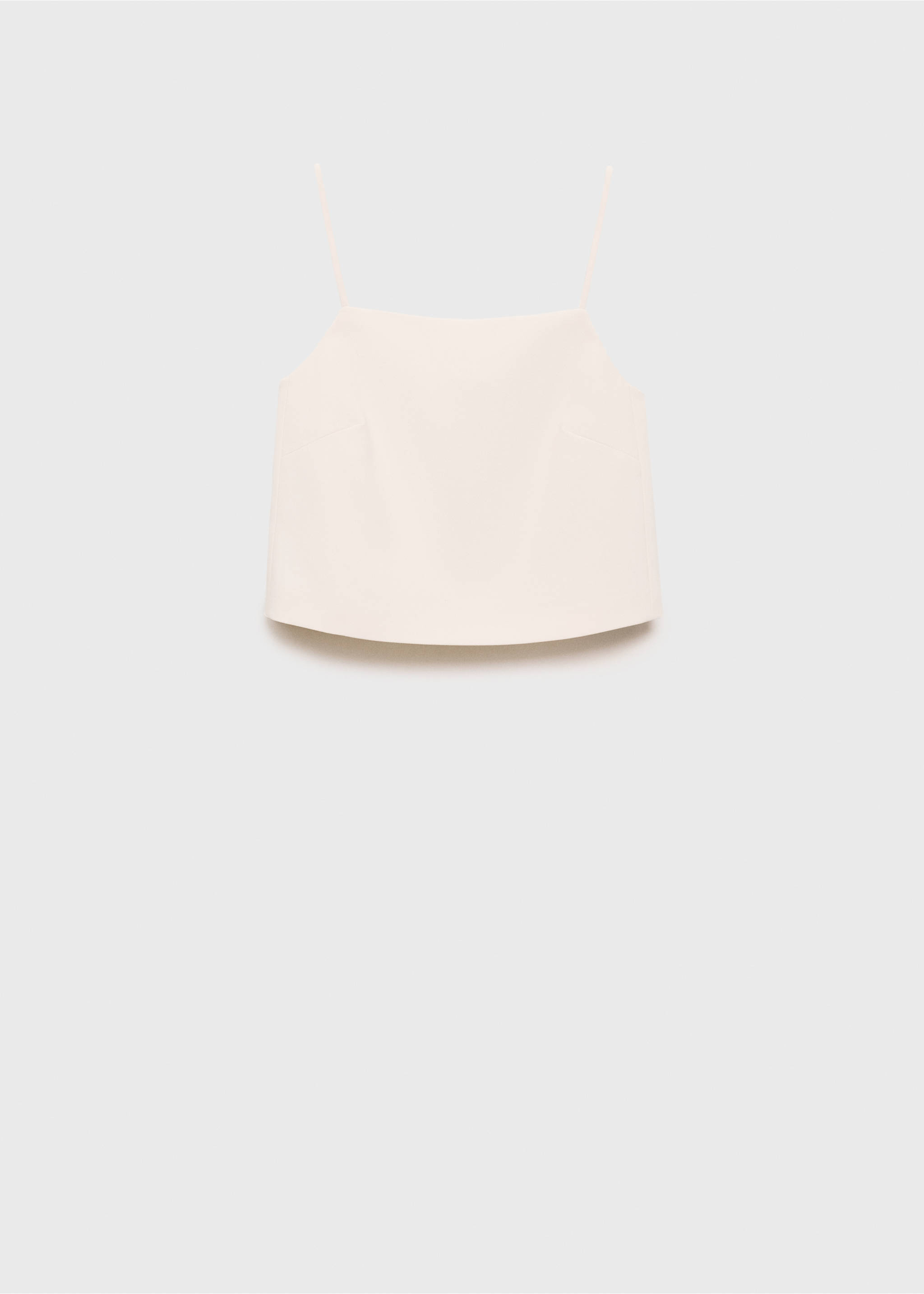 Top crop boutons - Article sans modèle, Écru. Ref: 17041272-00.