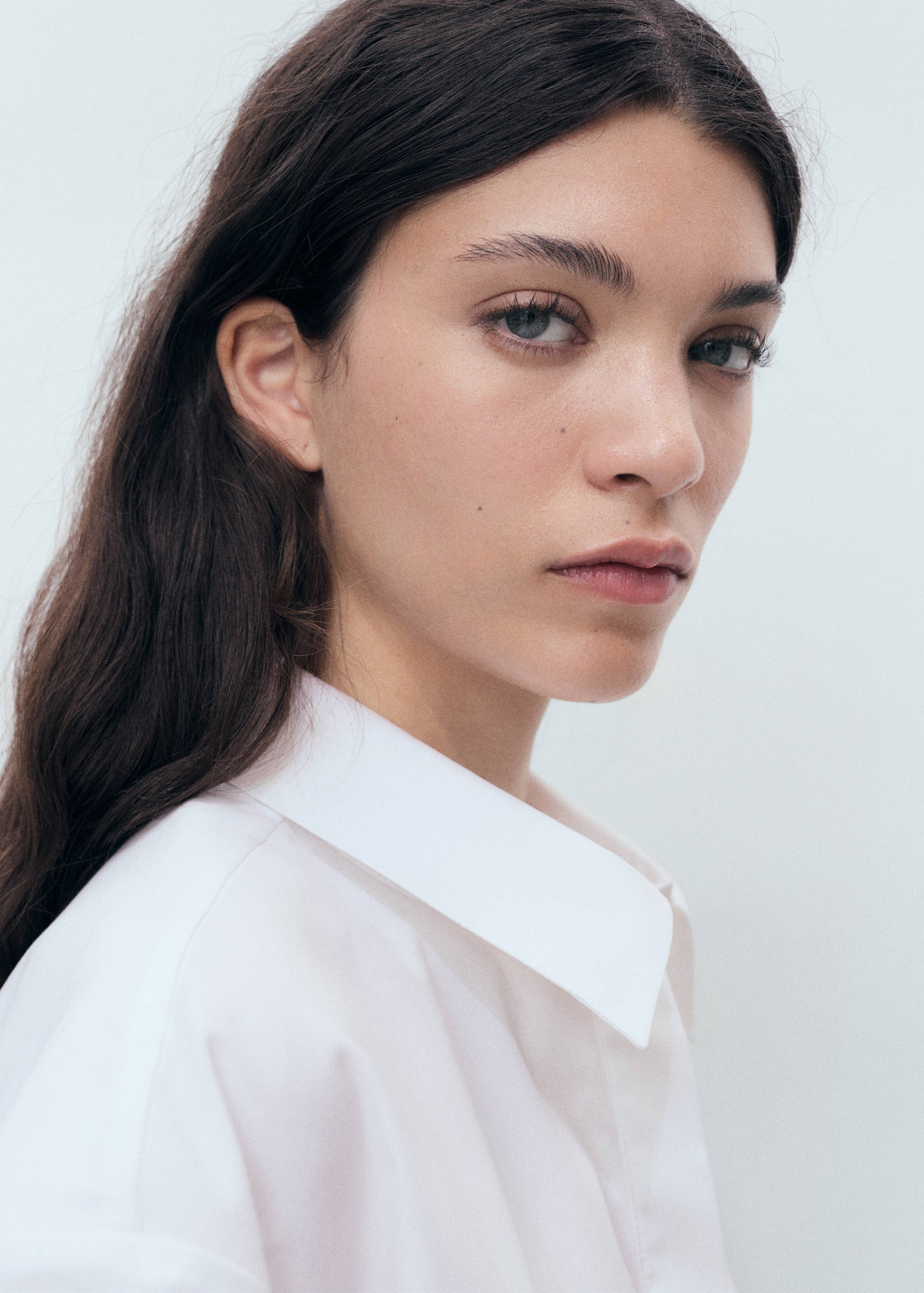 Cropped cotton shirt - Details of the article 3