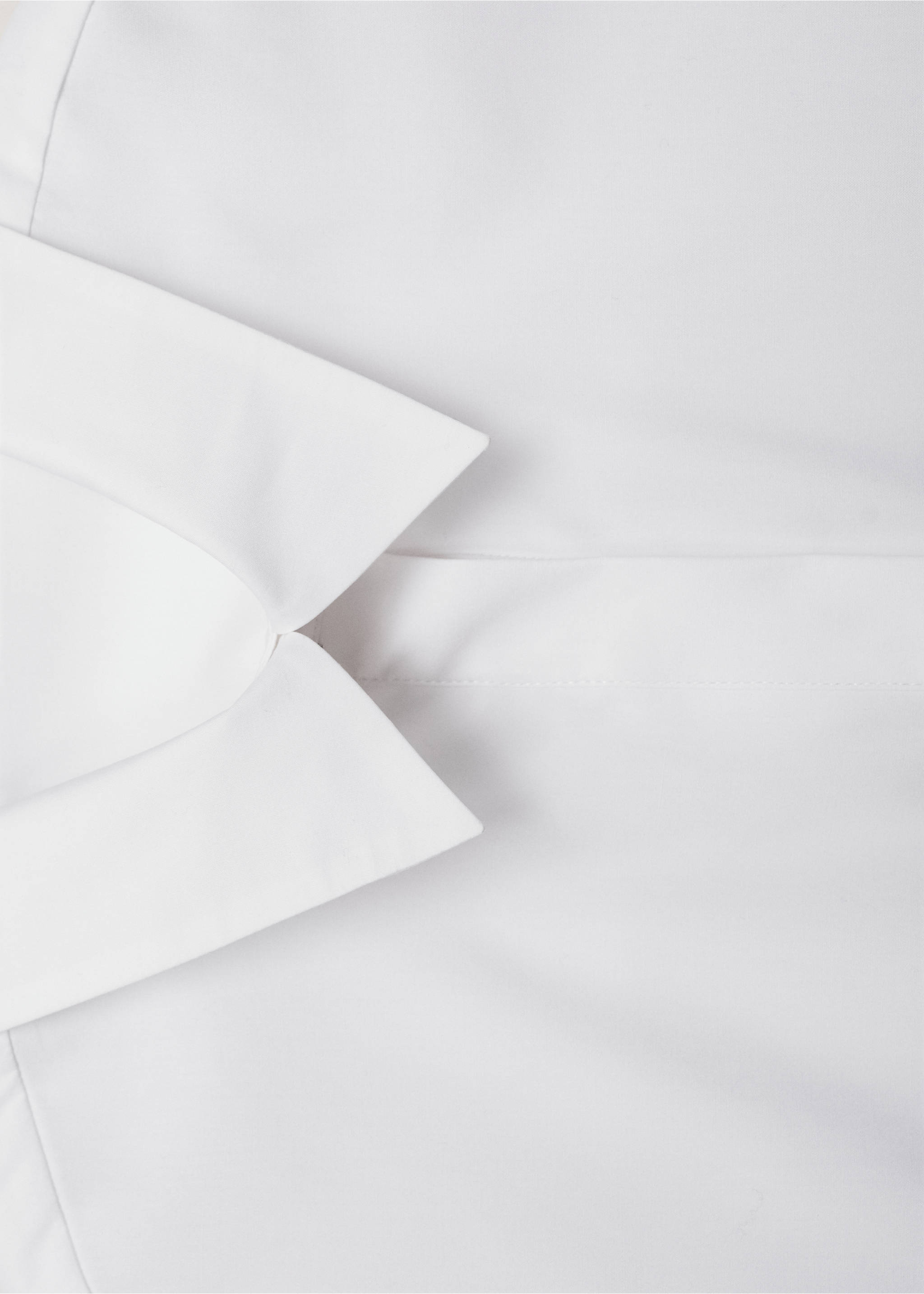 Cropped cotton shirt - Details of the article 8, White. Ref: 17041273-00.