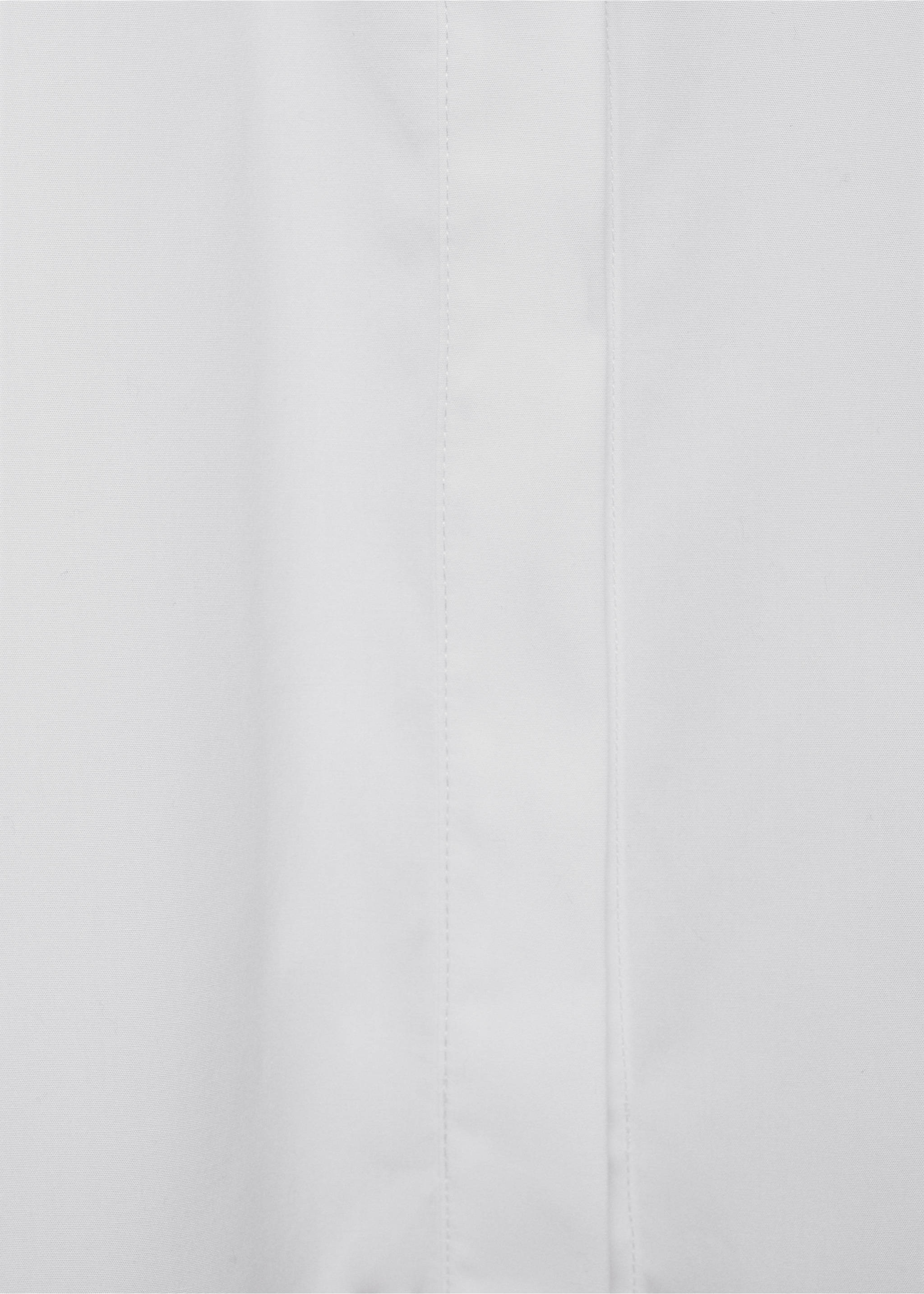 Cropped cotton shirt - Details of the article 0, White. Ref: 17041273-00.