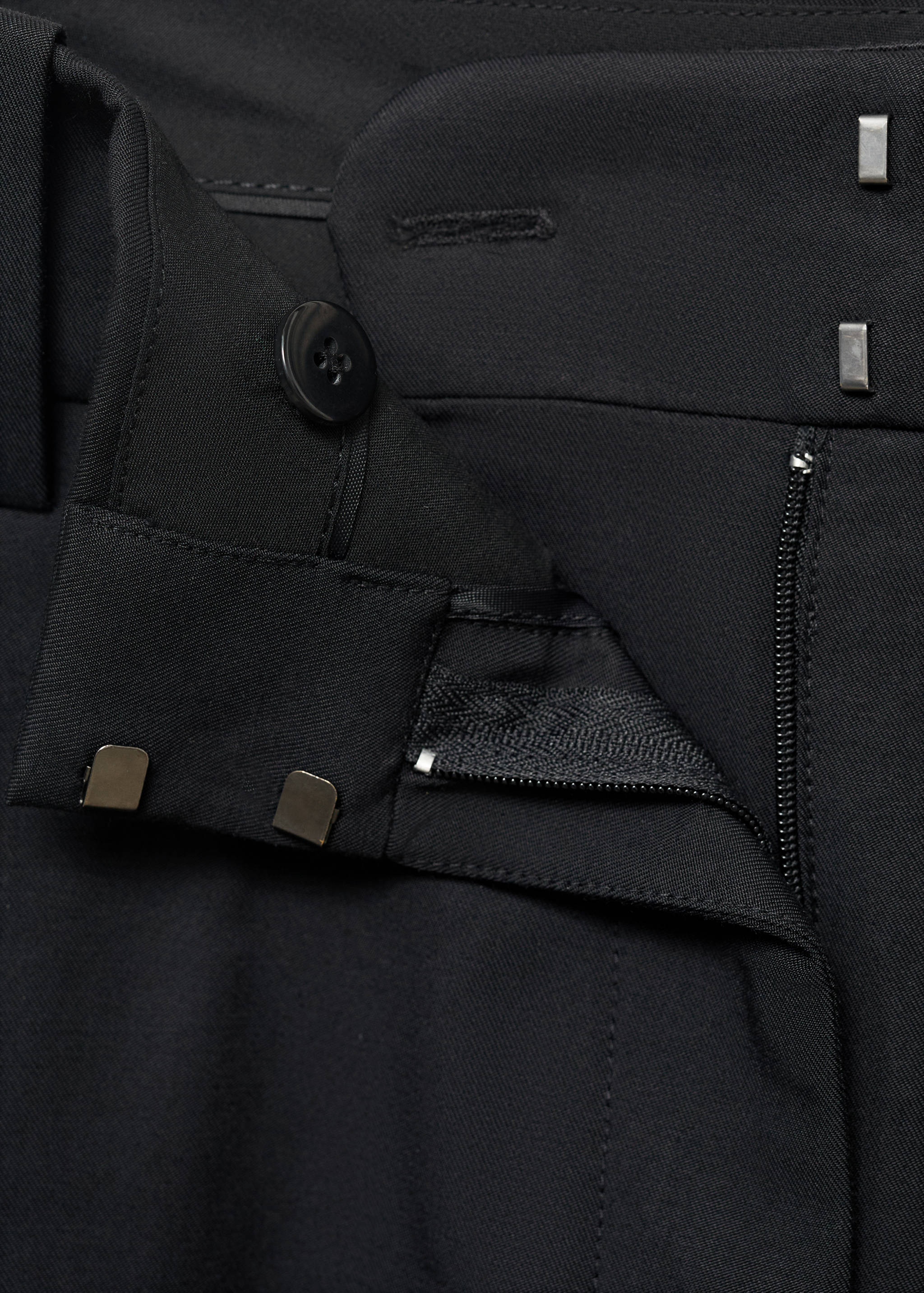 Straight-leg cotton pleated trousers - Details of the article 8