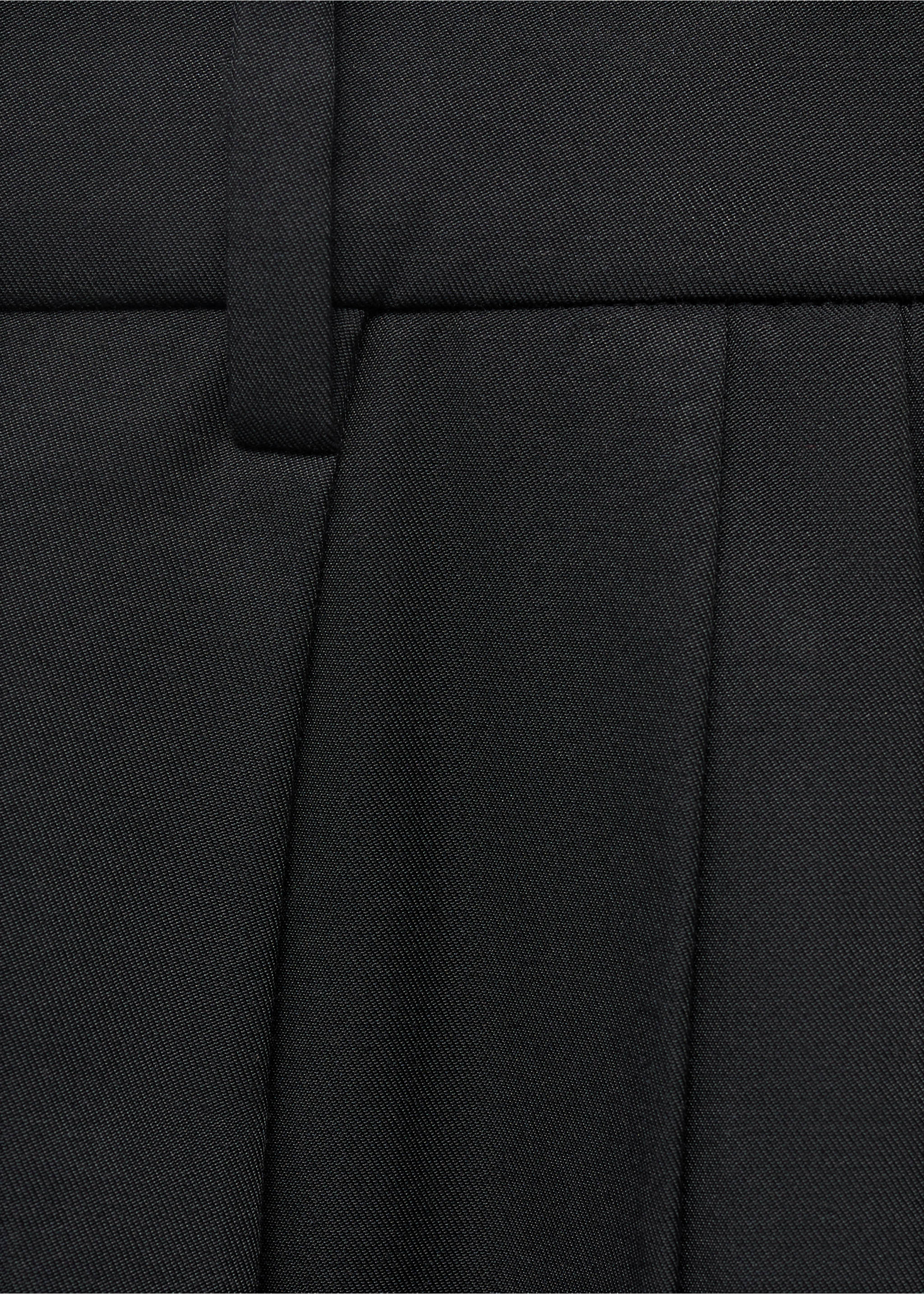 Straight-leg cotton pleated trousers - Details of the article 0, Black. Ref: 17041274-00.