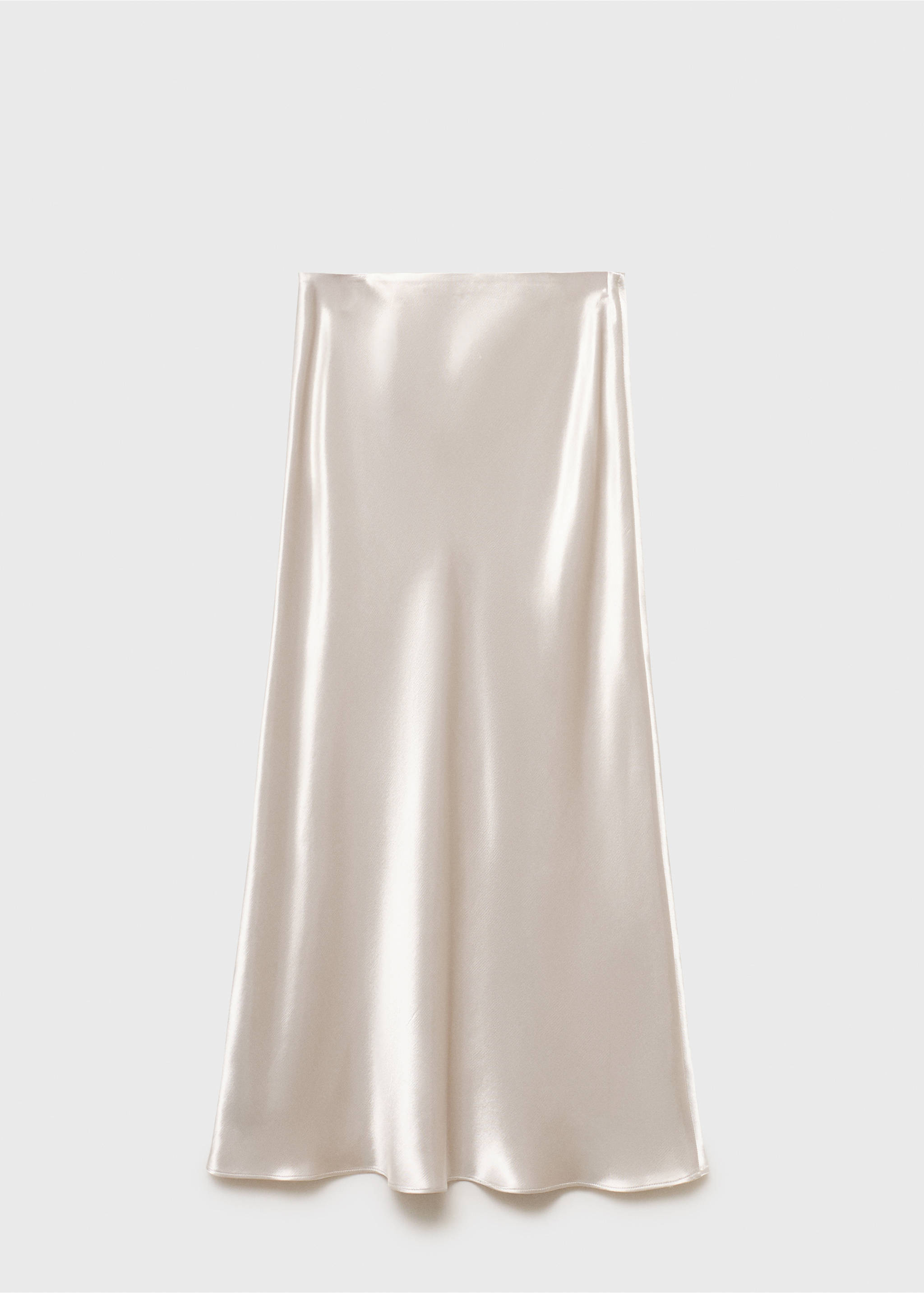 Midi satin skirt - Article without model, Silver. Ref: 17041276-00.