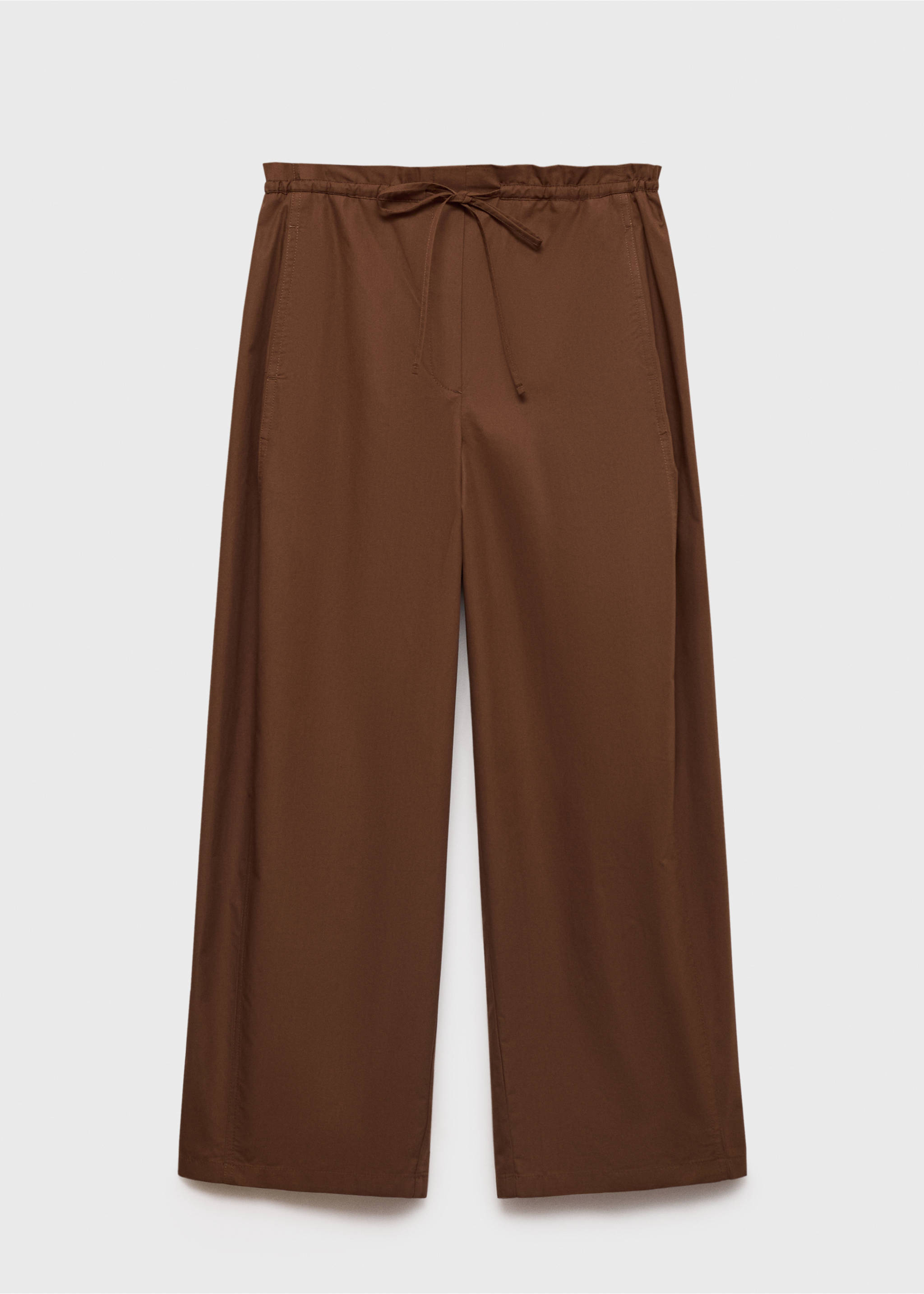 Paperbag trousers with bow - Article without model, Brown. Ref: 17041281-00.