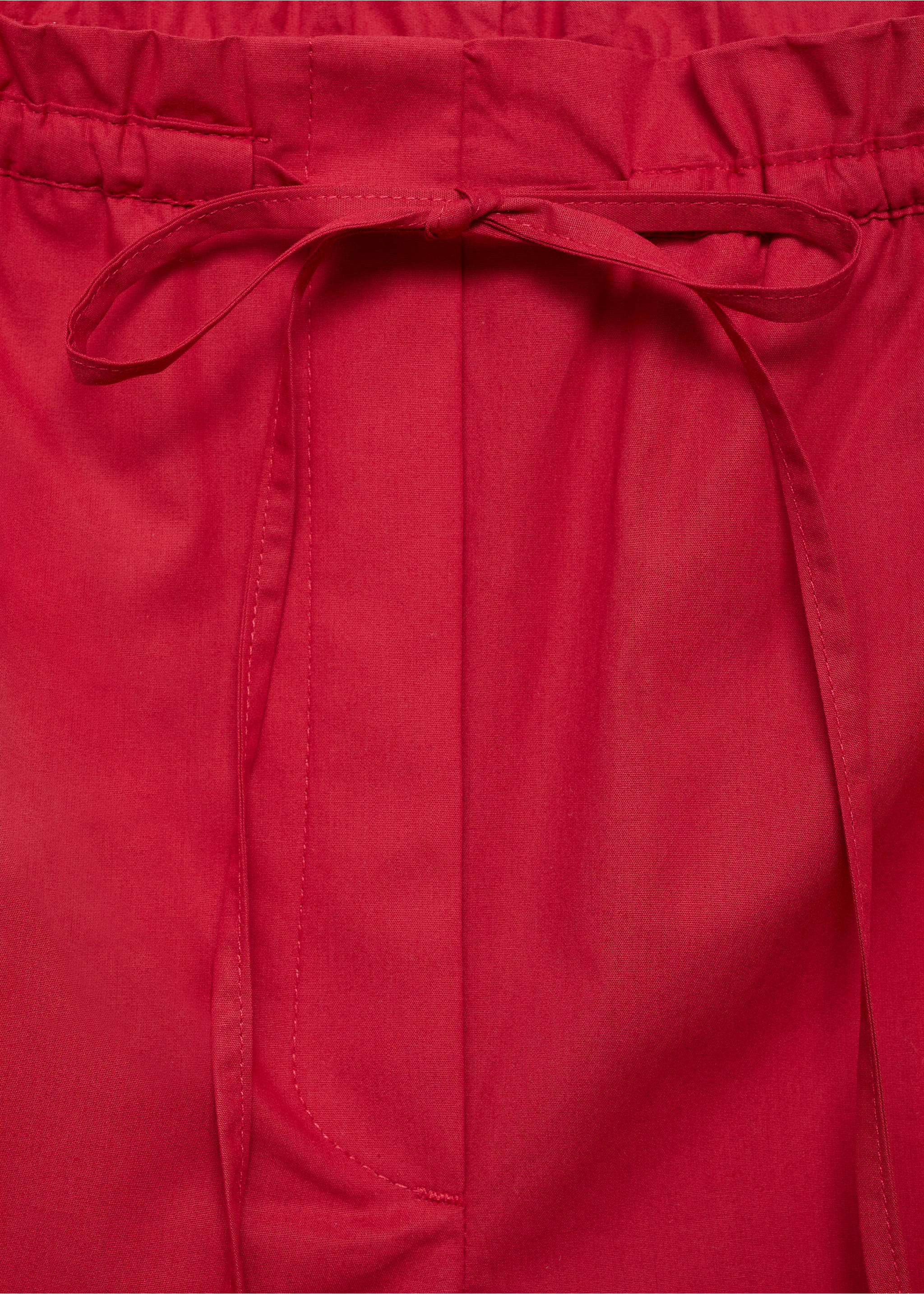 Pantalon paperbag à nœud - Détail de l'article 0, Rouge. Ref: 17041281-00.