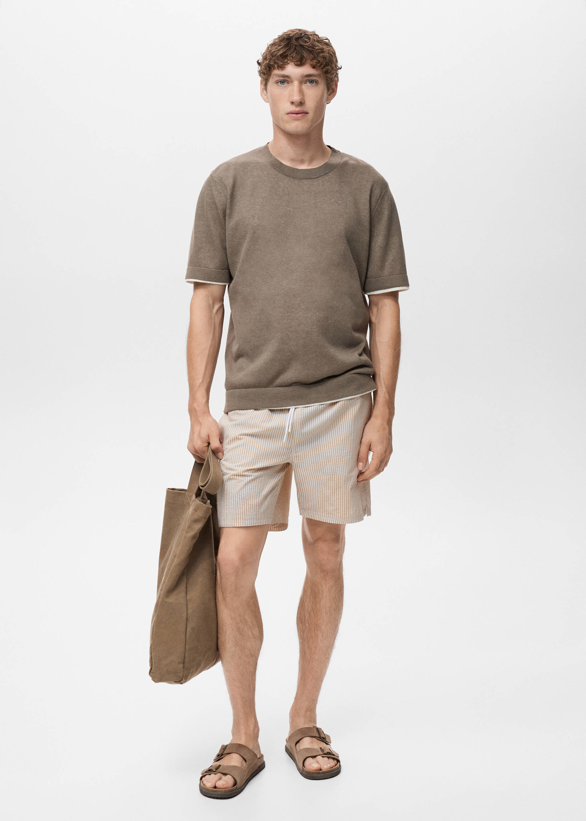 Plavky s efektem seersucker - Celkový náhled