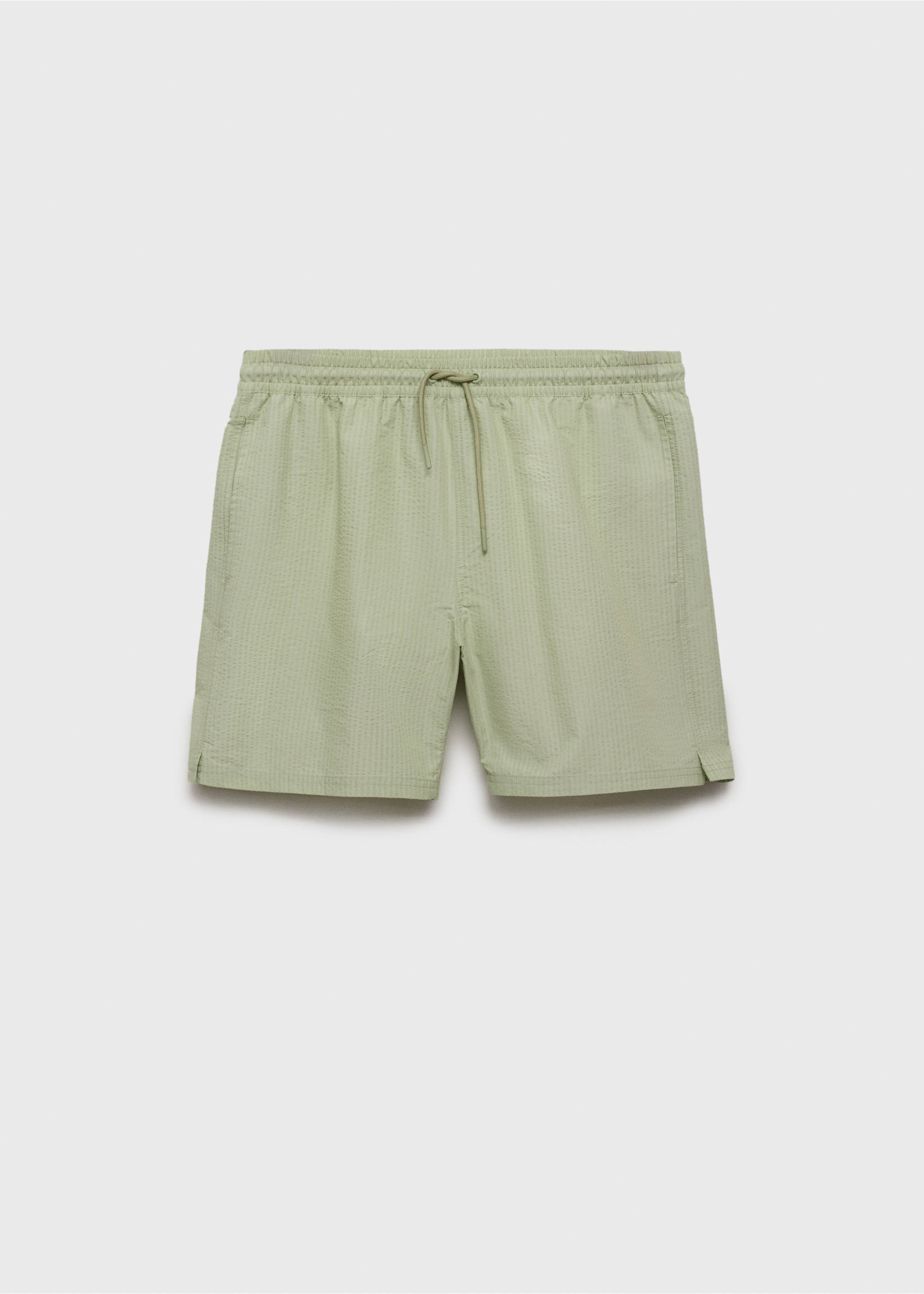 Maillot de bain effet seersucker - Article sans modèle, Vert pastel. Ref: 17041290-00.